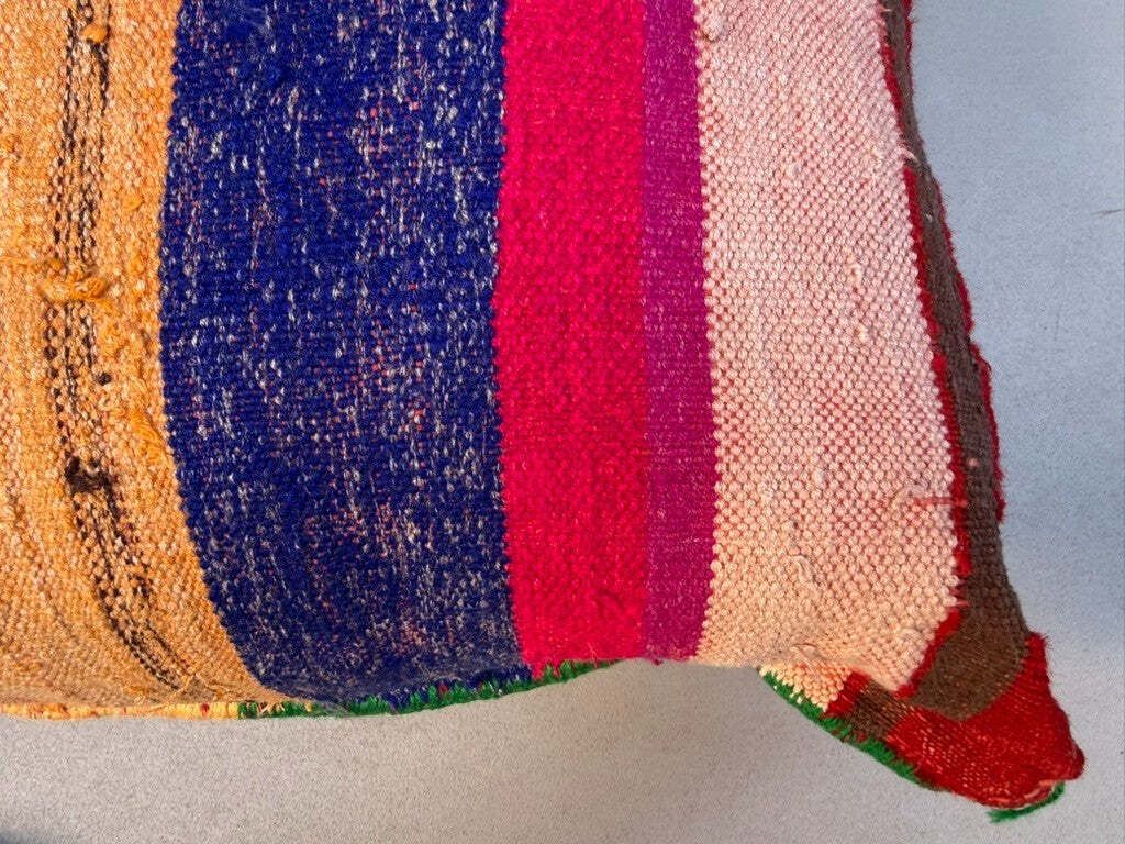 Giant Kilim Floor Cushion, Complete 90x46x25 Cm Kilim Floor Cushion Bolster 2560 photo vintage