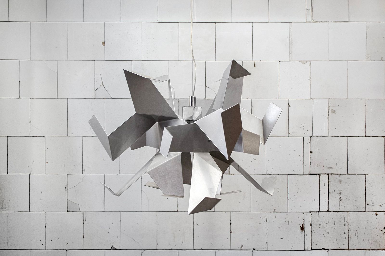 Glow metalen hanglamp van Vicente Garcìa Jiménez en Enrico Franzolini voor Pallucco, jaren 1990
