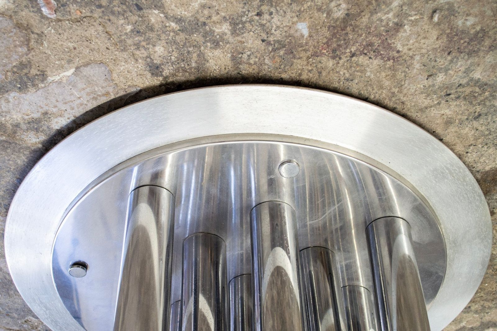 Grote plafondlamp met 13 chromen lichtpunten van Goffredo Reggiani, jaren 1970 photo vinterior