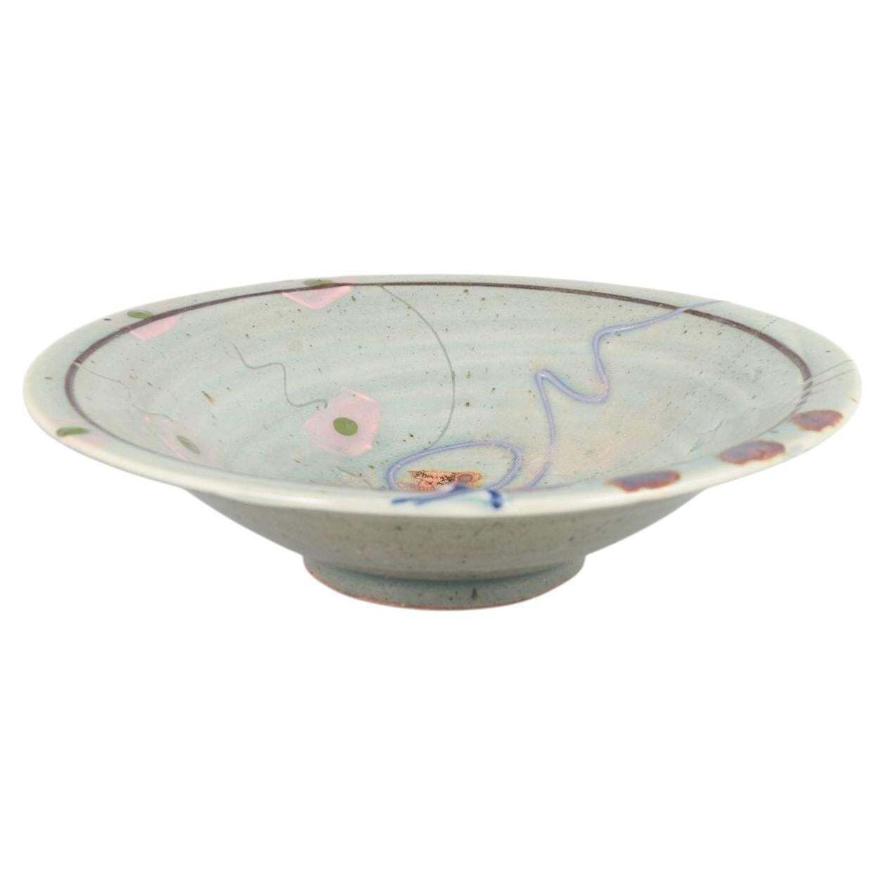 Bol en céramique Jepson Pottery à décor abstrait, États-Unis, milieu du XXe siècle