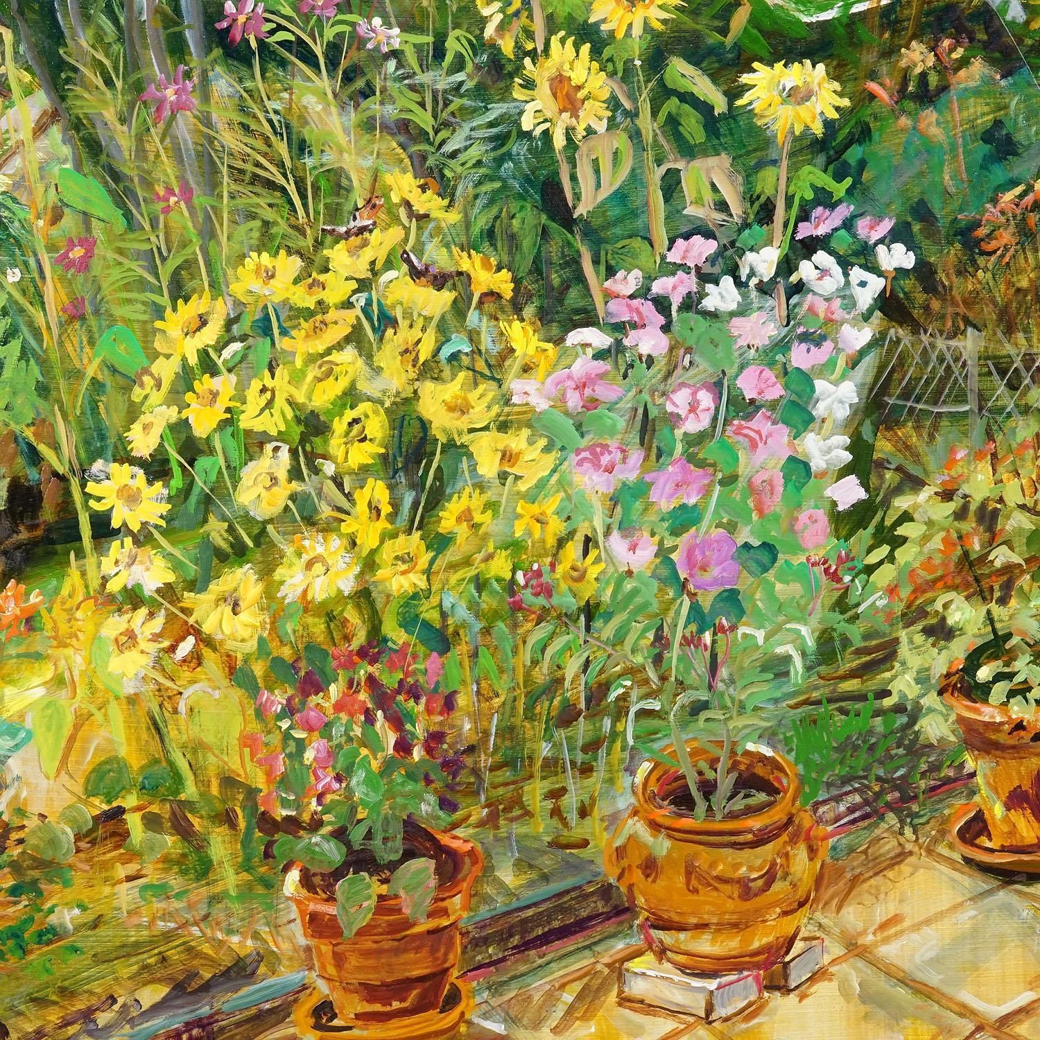 In The Neighbor's Garden, 1996 – Olieverfschilderij van Alexander Michael photo vinterior