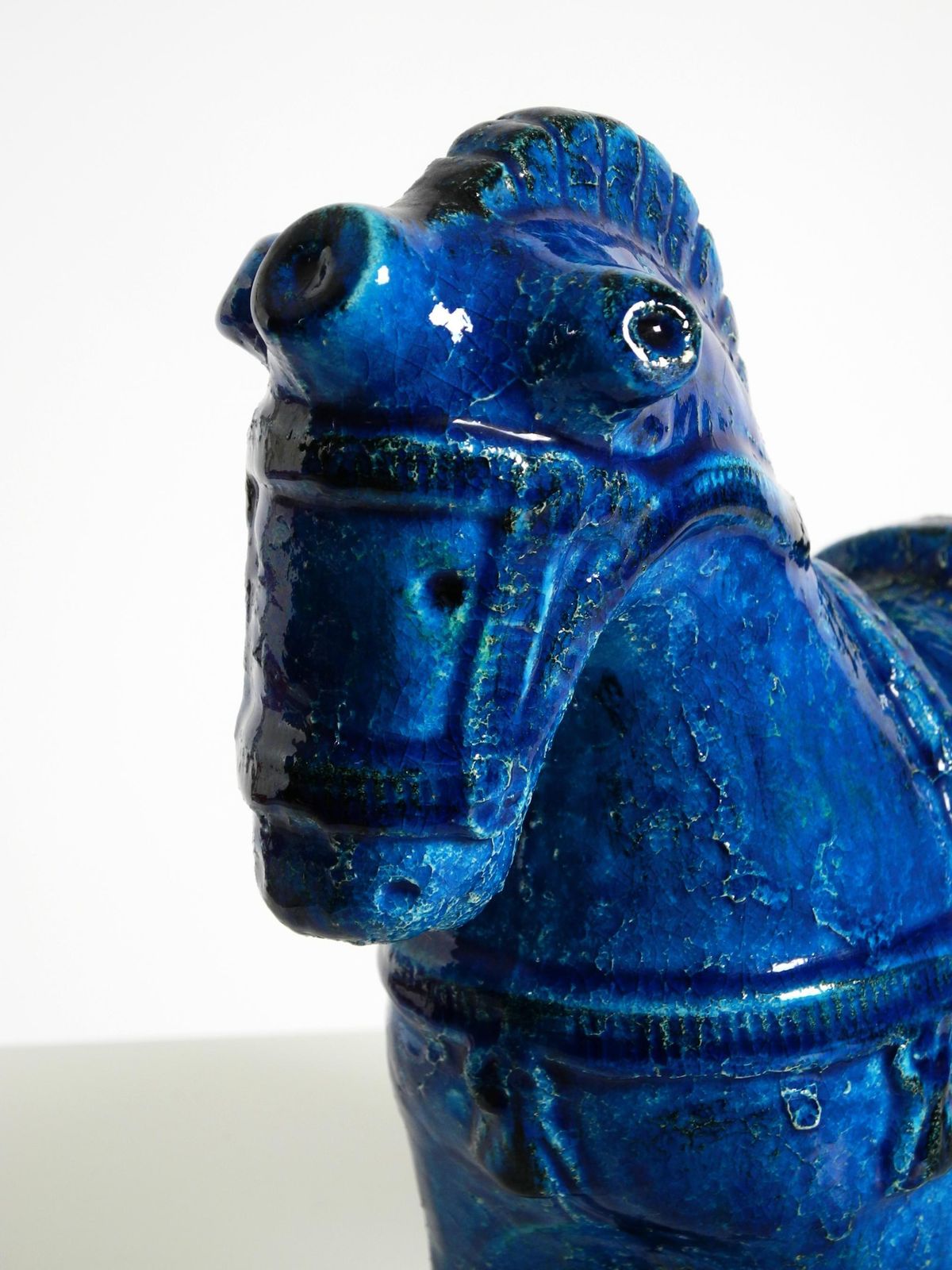 Kunst Keramisch paard uit de jaren 1960, Rimini Blu collectie, Aldo Londi voor Bitossi photo