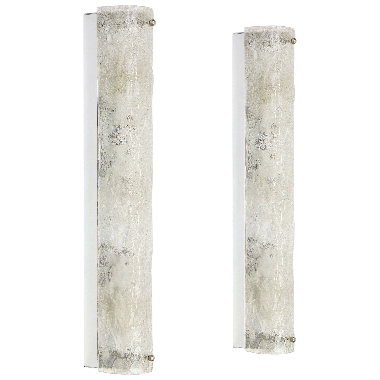 1 sur 3 paires d'appliques murales en verre de Murano, modernistes, Allemagne, années 1960 photo Luminaires