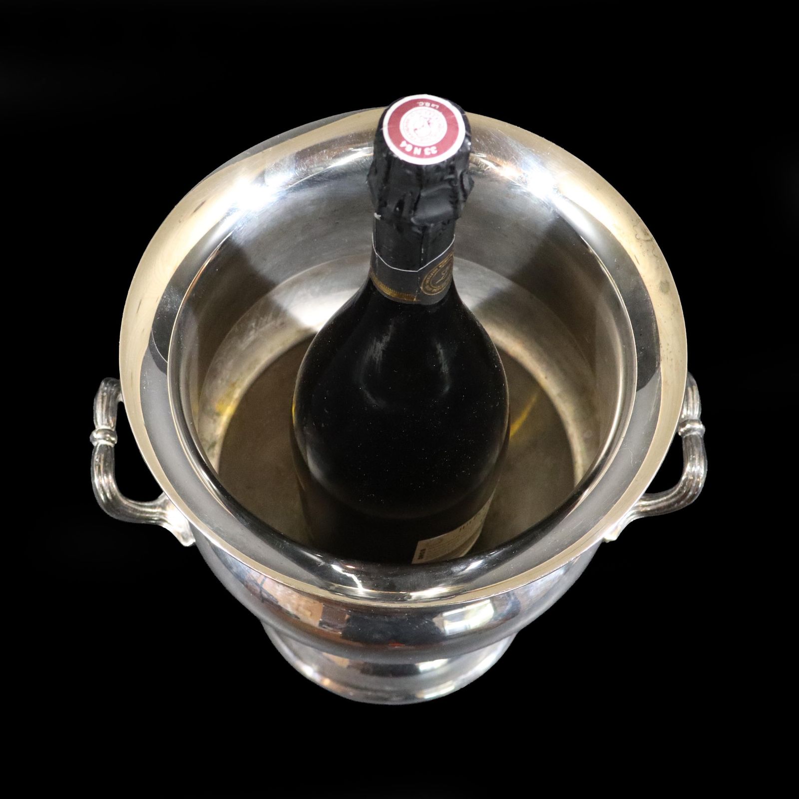 Vintage English Cavalier Silver Plated On Copper Trophy Urn Champagne Ice Bucket photo vinterior