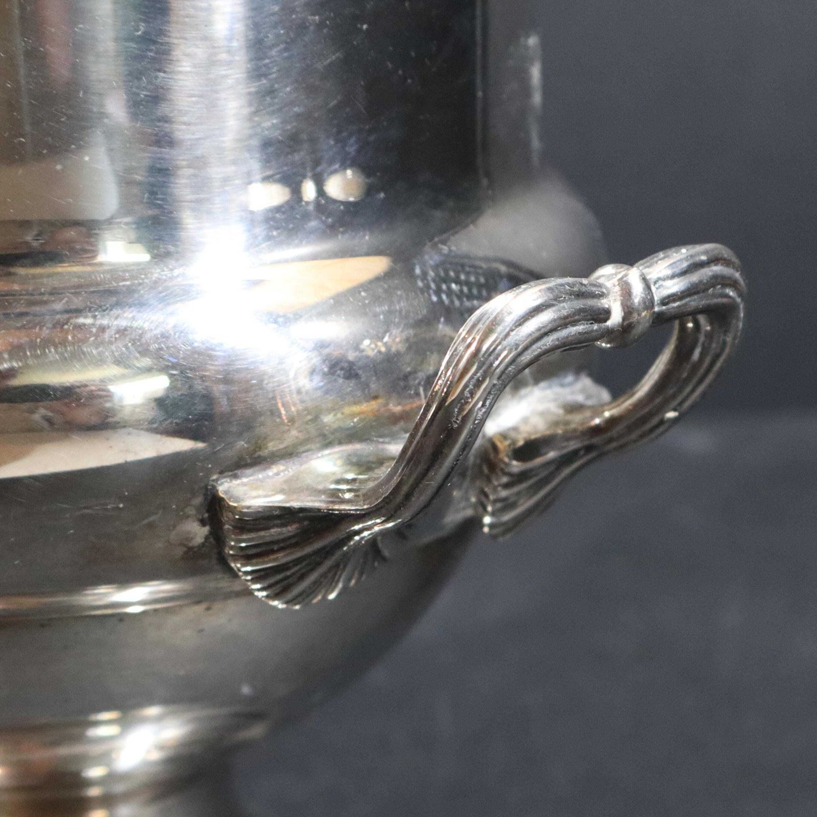 photo for sale Seau à champagne trophy vintage anglais Cavalier, argenté sur cuivre
