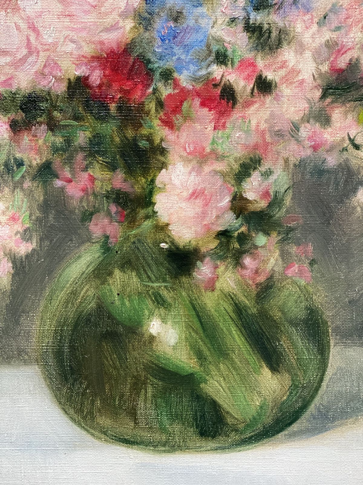 Art 'Bouquet Of Flowers In A Green Vase' By Victor Abeloos (1881 – 1965) photo