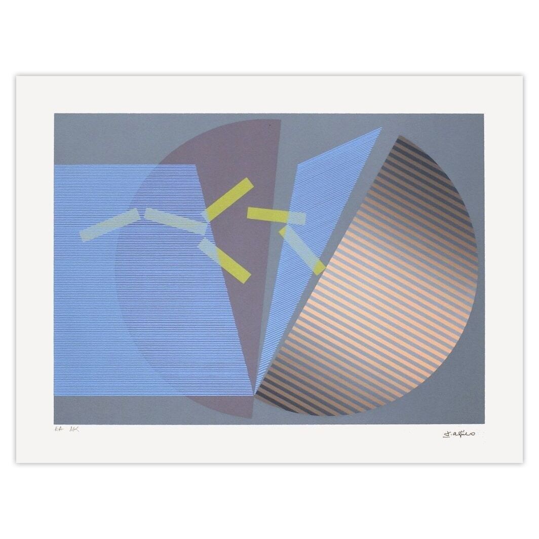Leopoldo Torres Agüero Zeefdruk Composition Cinétique II 1979
