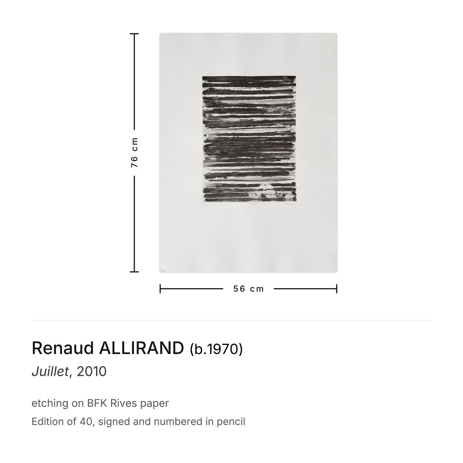 Renaud Allirand Gesigneerde Ets Juillet 2010 photo furniture