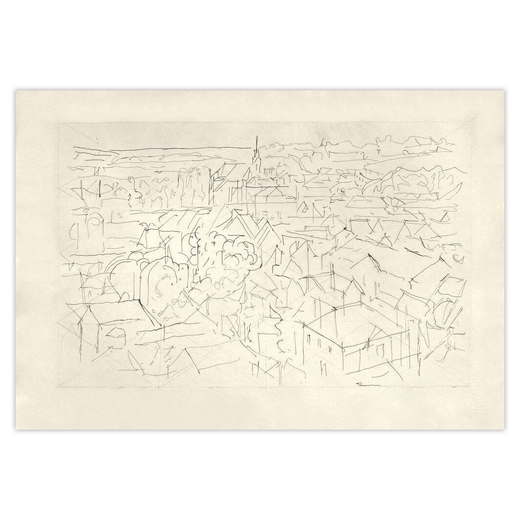 Jacques Villon Etching Les Frontières Du Matin XII 1962