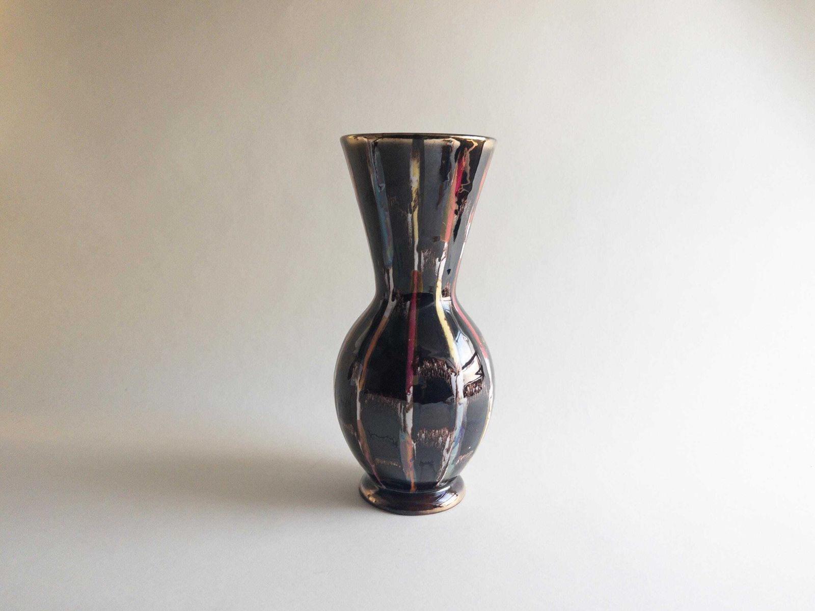Jasba Keramik vaas, mid-century West-Duits aardewerk, Bamberg decor
