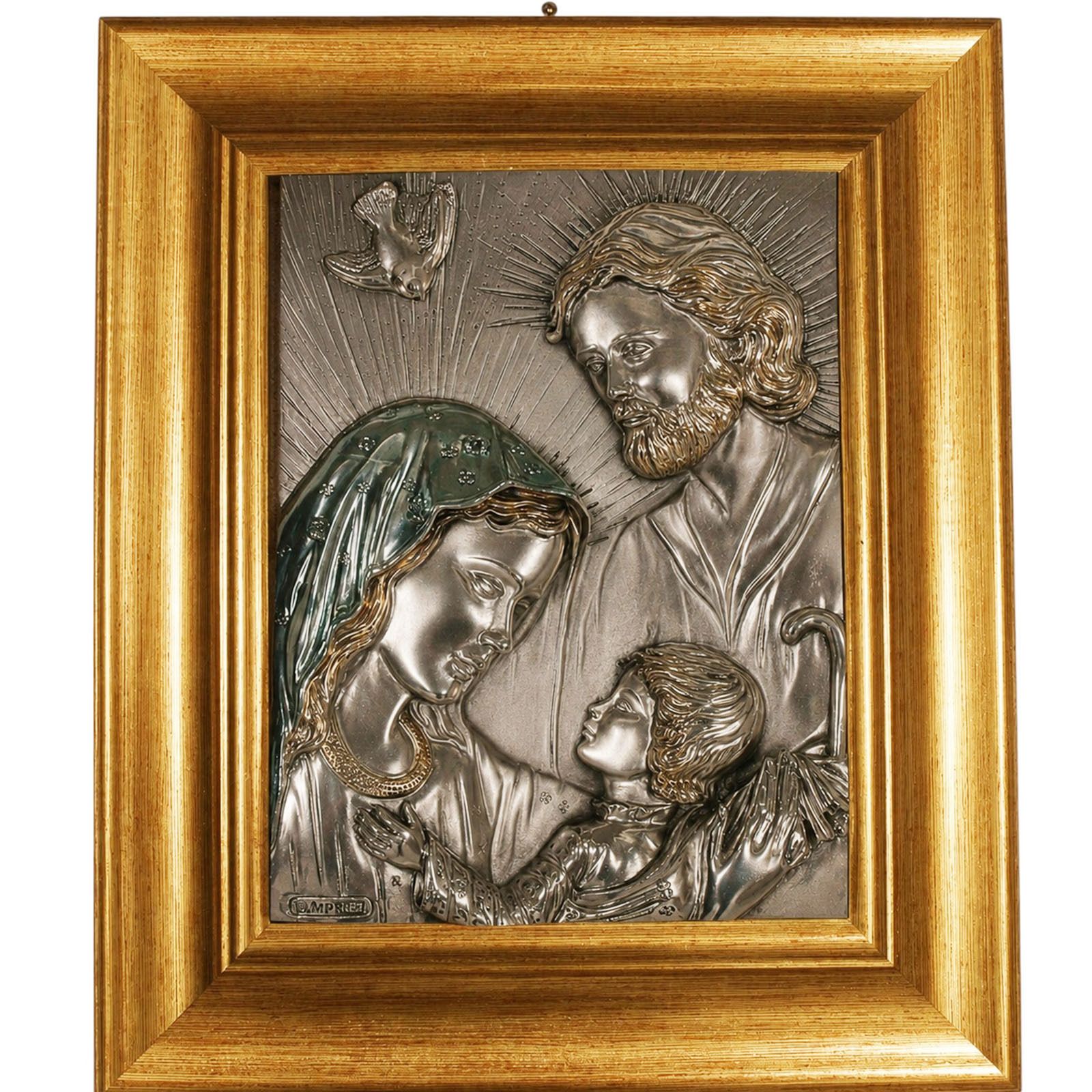 Set Of Three Italian 1970s Florentine 925 Silver Plated Religious Bas Reliefs photo buy