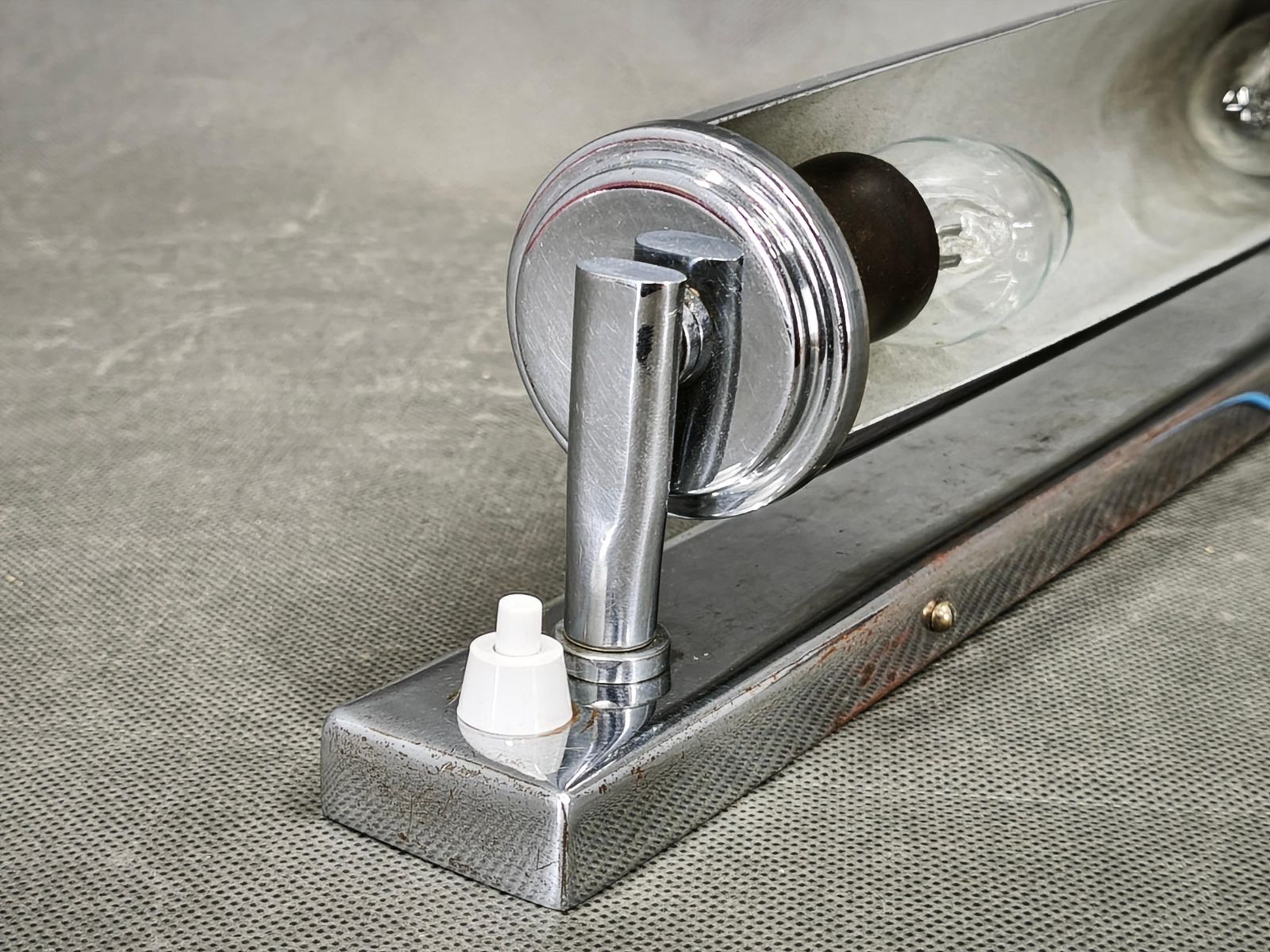 Pair Of Bauhaus Chrome Wall Lights By Napako, Czechoslovakia, 1940s photo vinterior