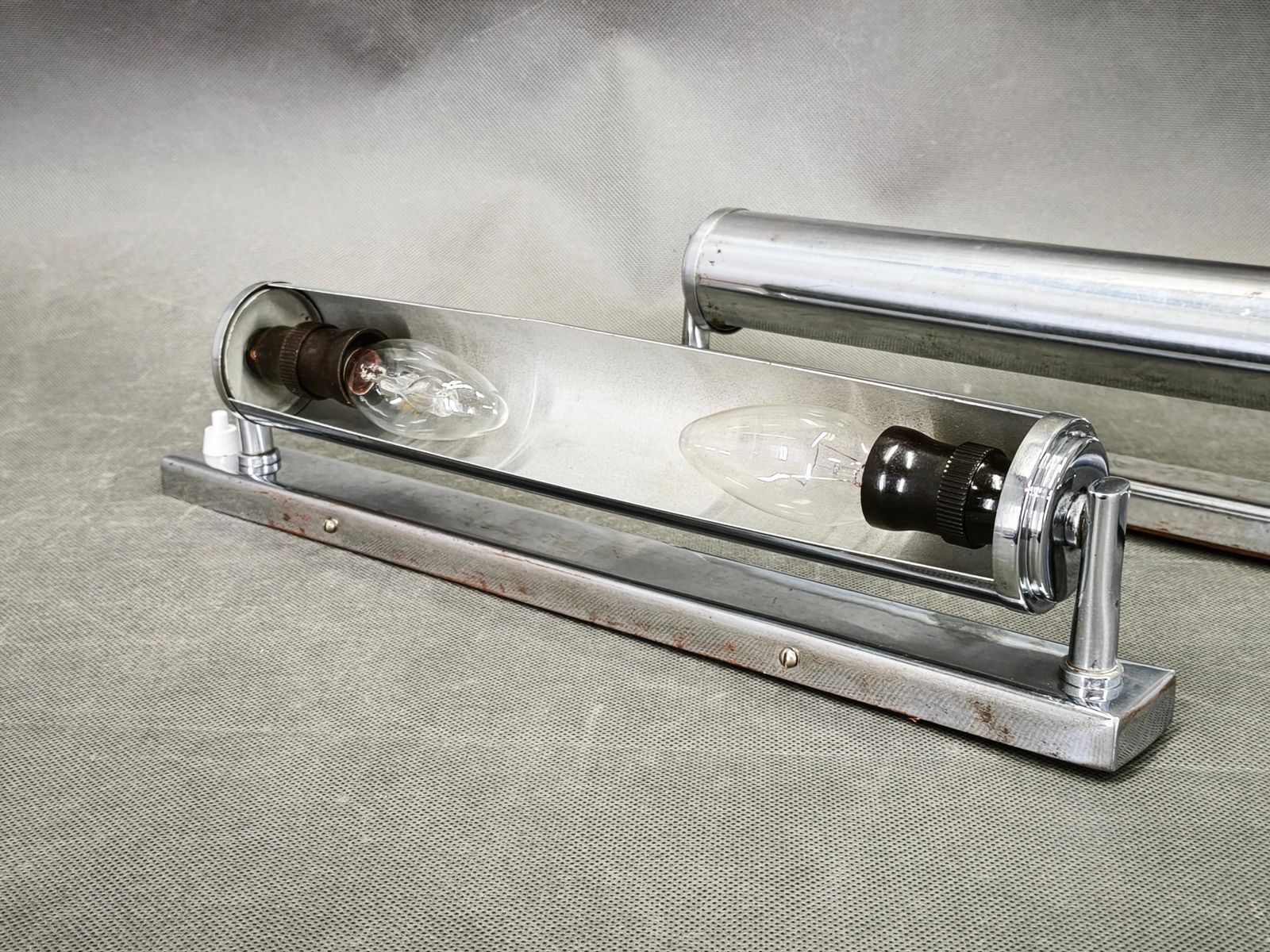 photo furniture Pair Of Bauhaus Chrome Wall Lights By Napako, Czechoslovakia, 1940s