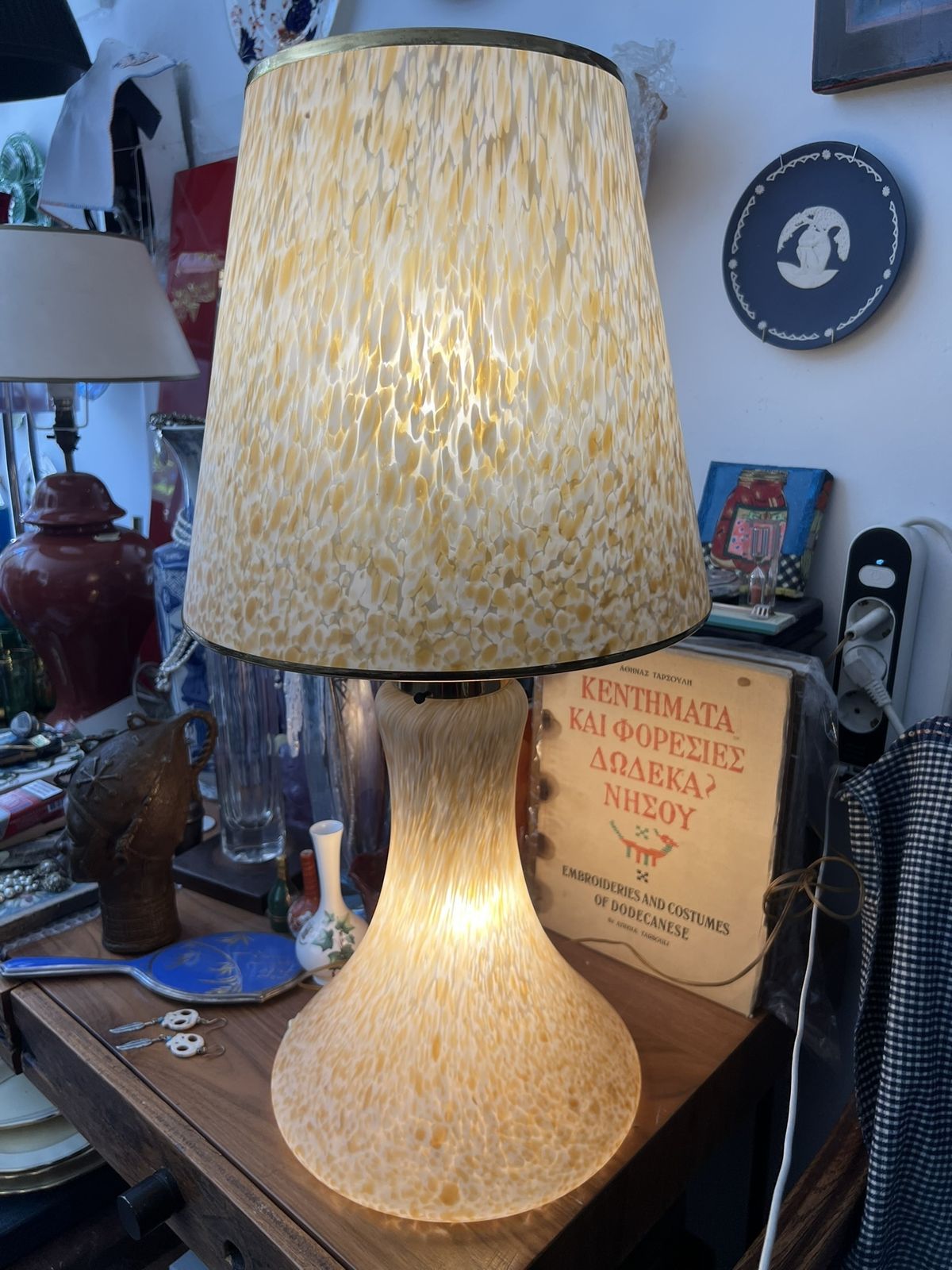 Large Murano Pulegoso Glass Table Lamp photo 745.0