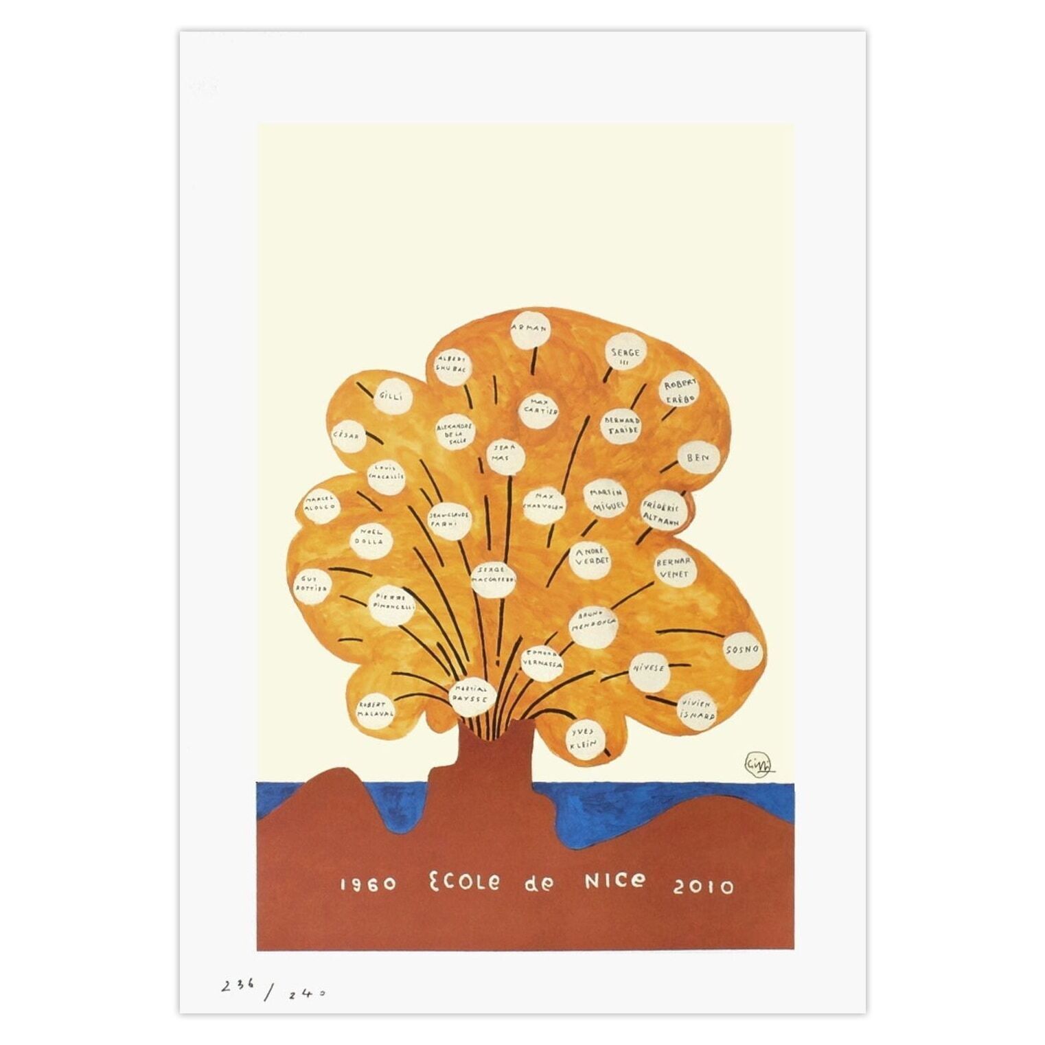 Claude Gilli Lithograph Ecole De Nice 1960 2010
