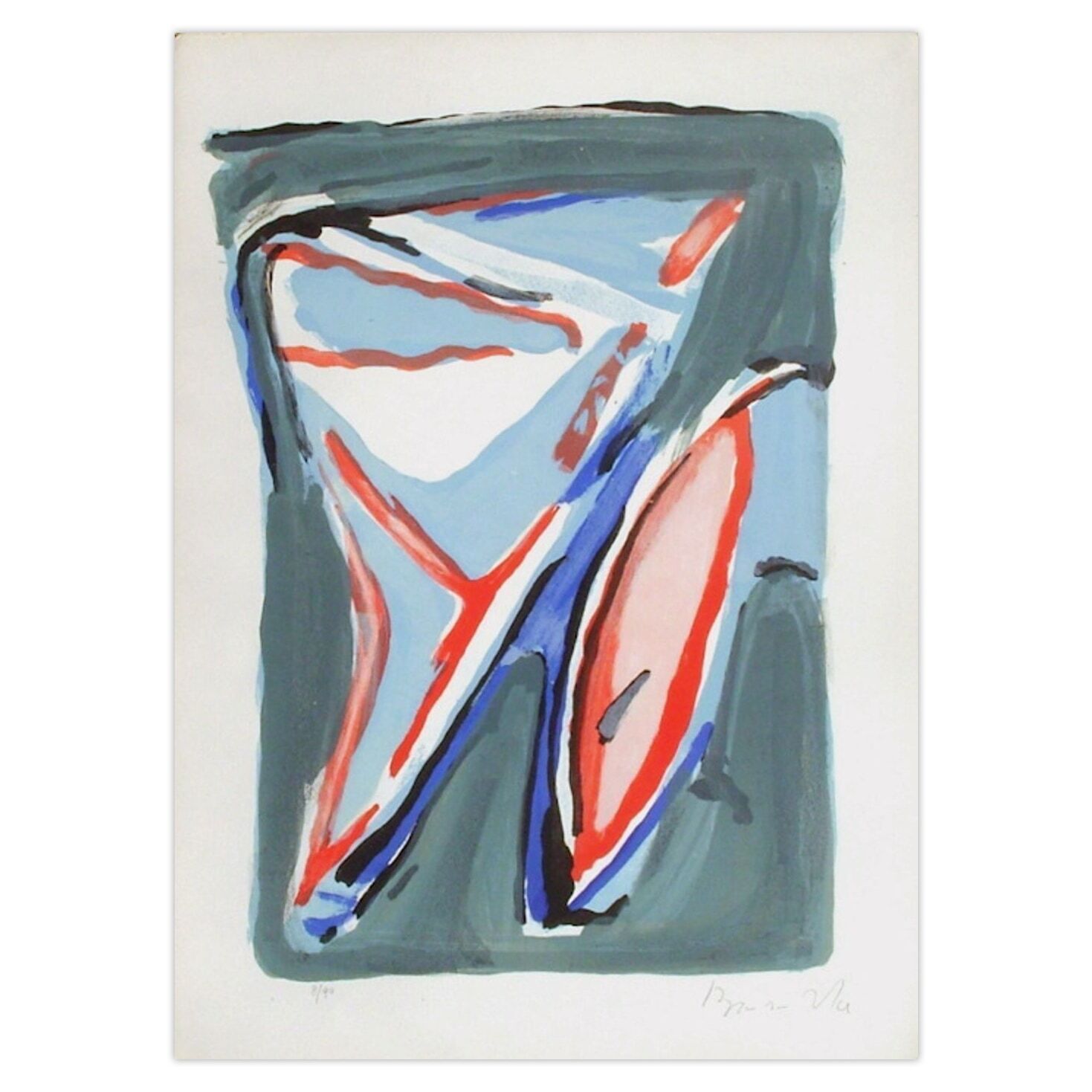 Bram Van Velde Gesigneerde Lithografie Mp 173 1975
