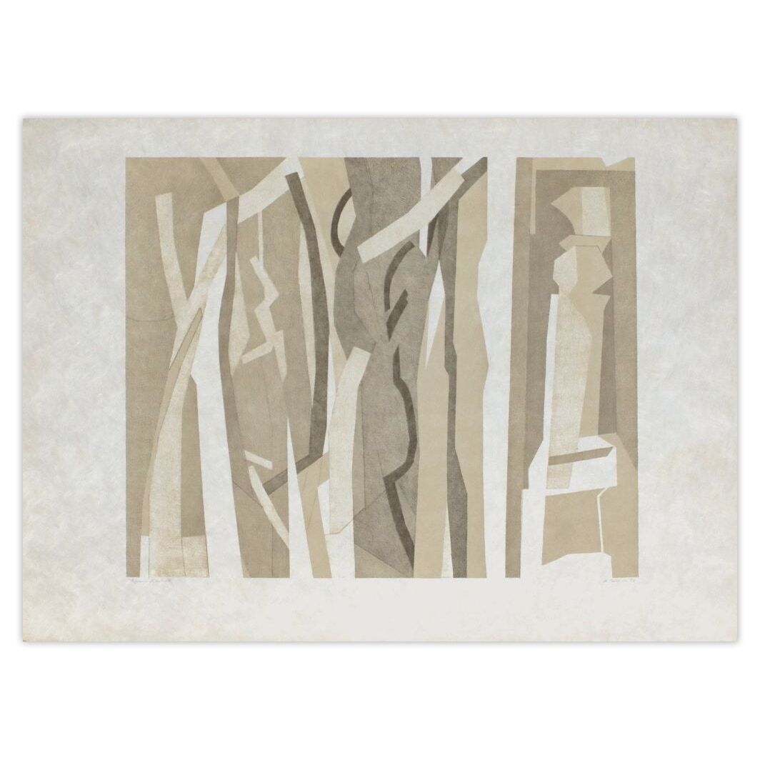 André Beaudin Gesigneerde Lithografie Bois Noir 1971