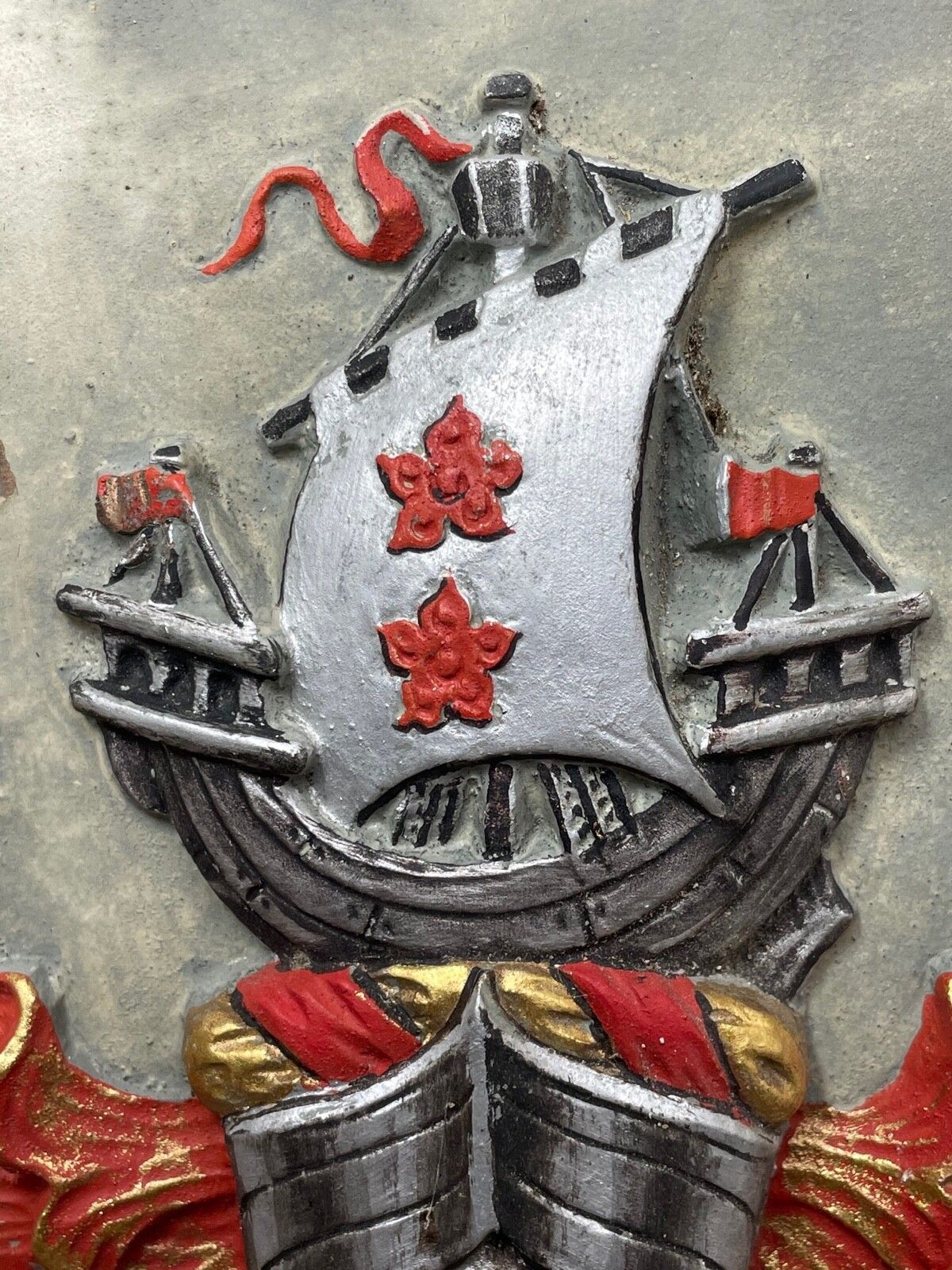 Mid Century Bronzen Heraldisch Plaquette Duncan Coat Of Arms Obe Ministry Of Supply Glasgow photo for sale