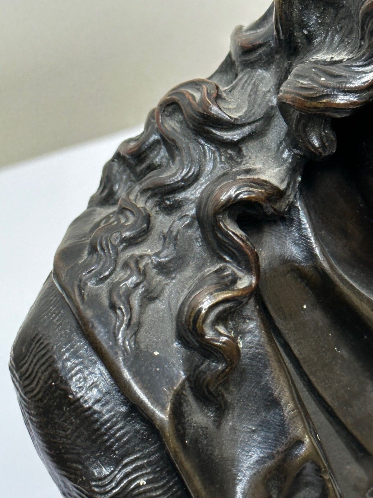 19e eeuw John Milton sculptuur gesigneerd Frans beeldhouwer Ernest Eugène Hiolle photo buy