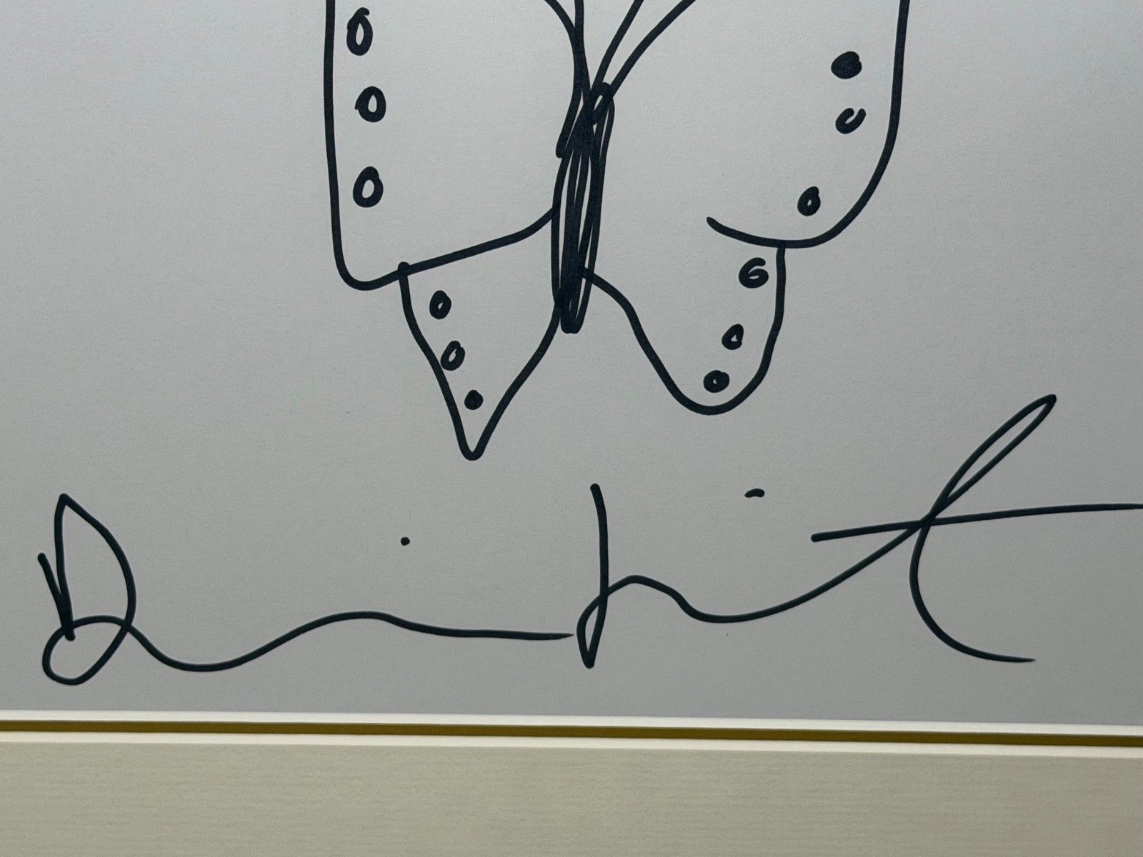 8500.0 Damien Hirst Butterfly With Hearts – Signed Original Ink Drawing On Paper photo