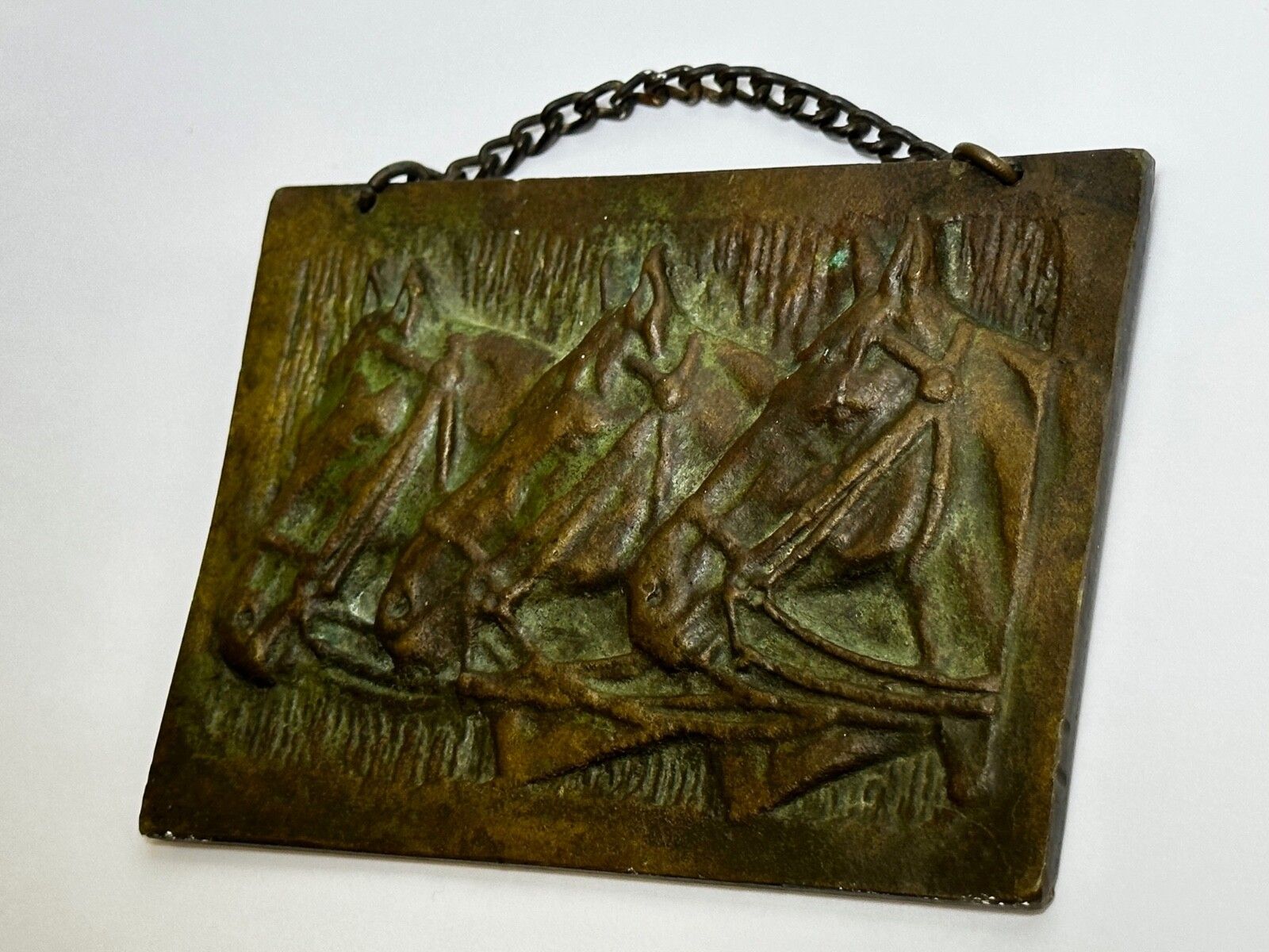 Art Deco Bronzen Sculptuur Trio Baai Jachtruiters Paarden, Cirkel van John Rattenbury Skeaping photo Kunst