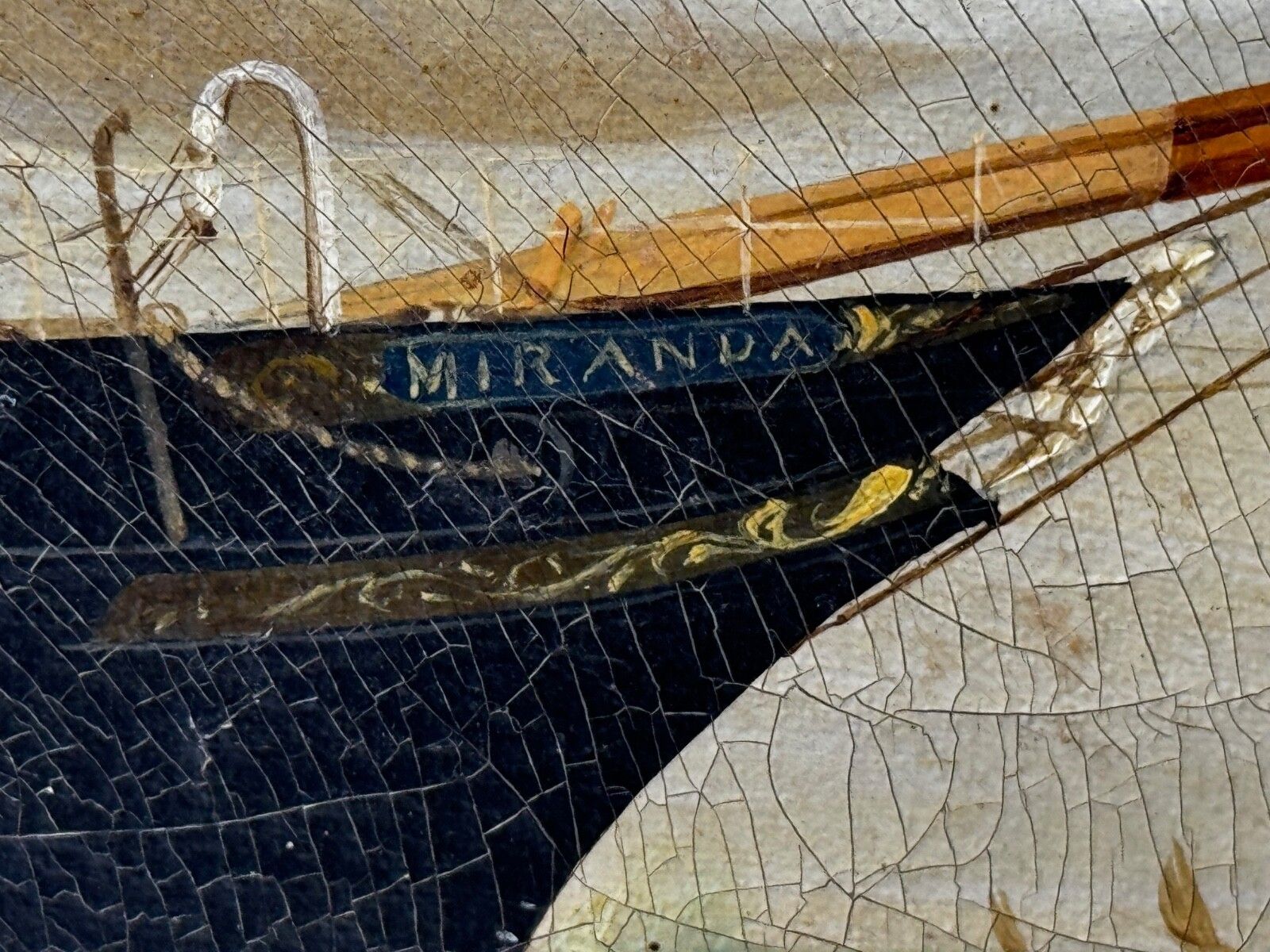 Art Large 19th Century Oil Painting Steamer Ss Miranda Polar Artic Expedition DR Frederick Albert Cook photo