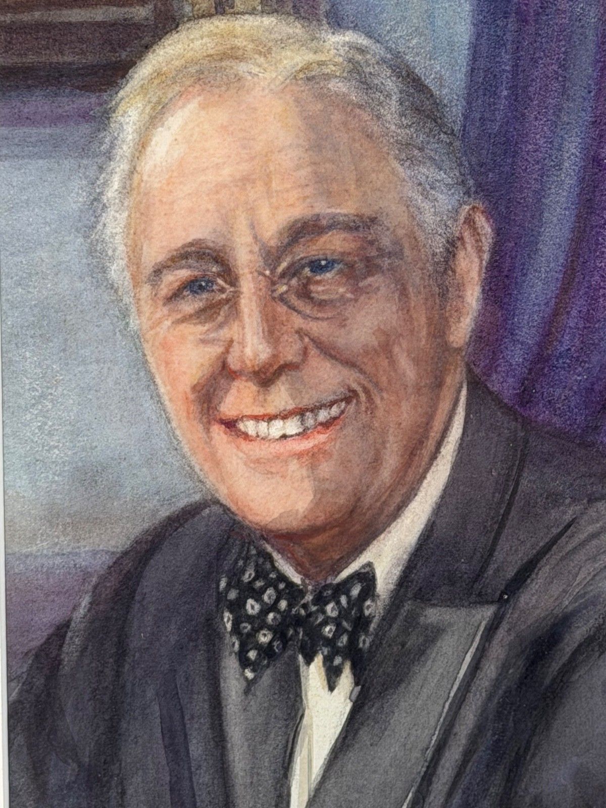 Mid-Century portreitschilderij van President Franklin D. Roosevelt (1882-1945), ca. jaren 1940 photo for sale