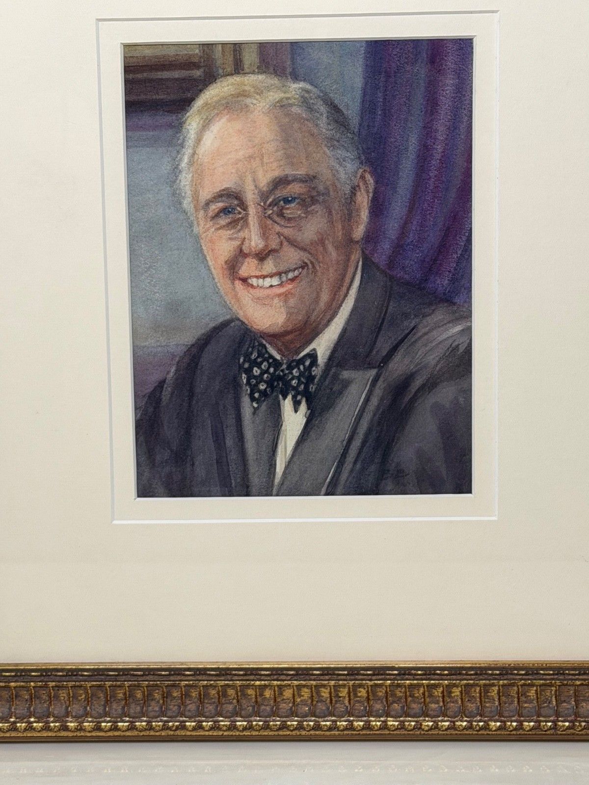 photo furniture Mid-Century portreitschilderij van President Franklin D. Roosevelt (1882-1945), ca. jaren 1940