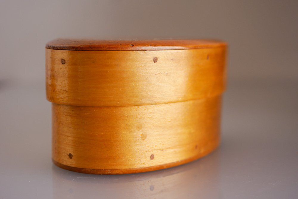 Vintage Swedish Bent Wooden Tine Box, 1920s photo for sale