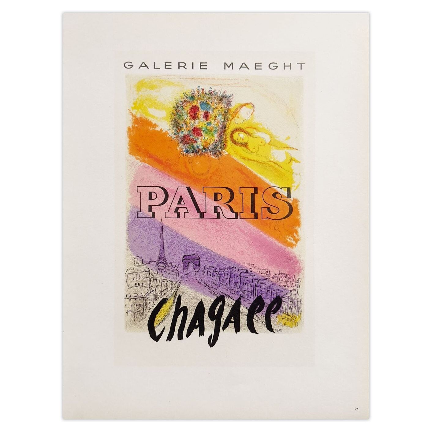 Marc Chagall Poster Af 1954 Galerie Maeght Paris 1959