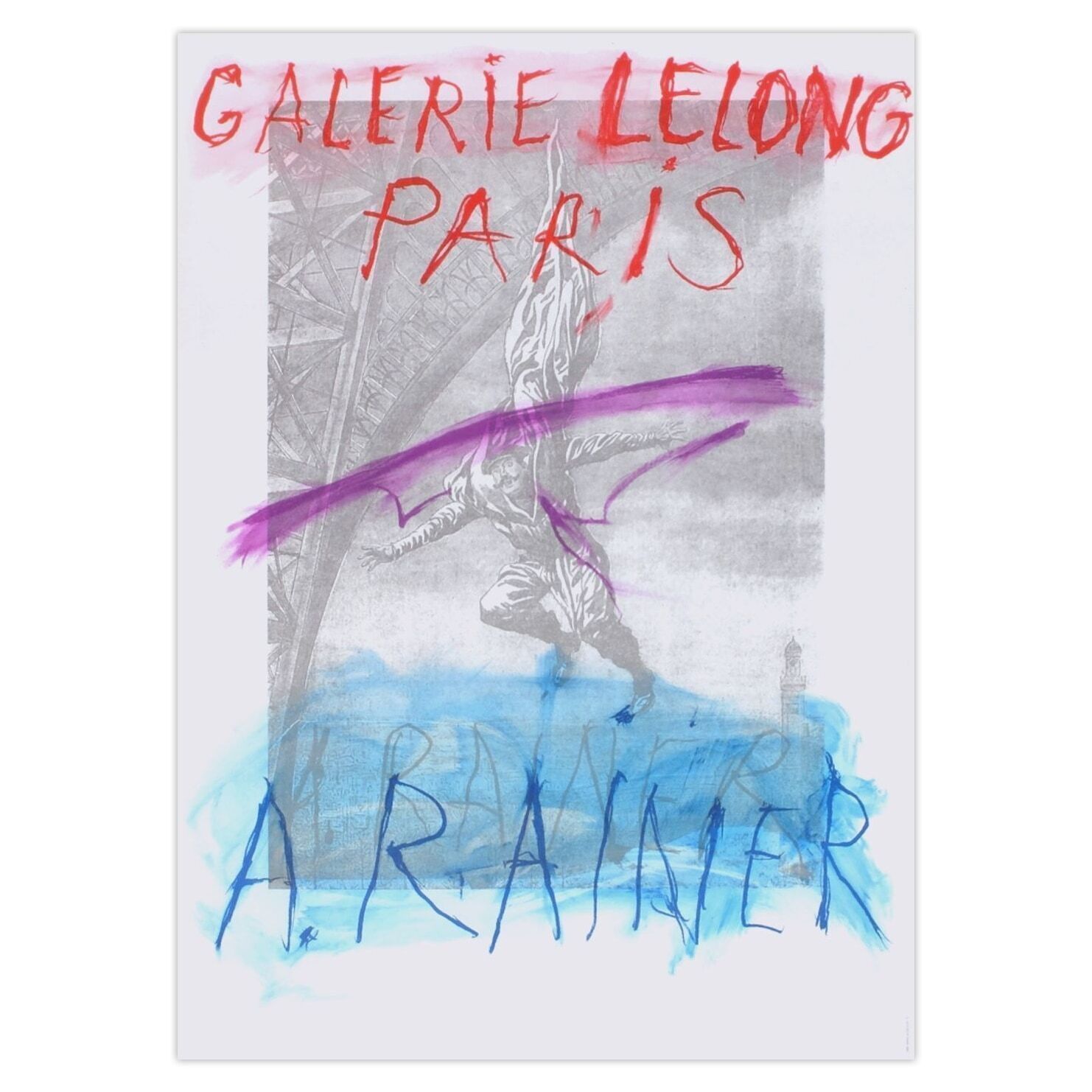 Arnulf Rainer Poster Expo 90   Galerie Lelong