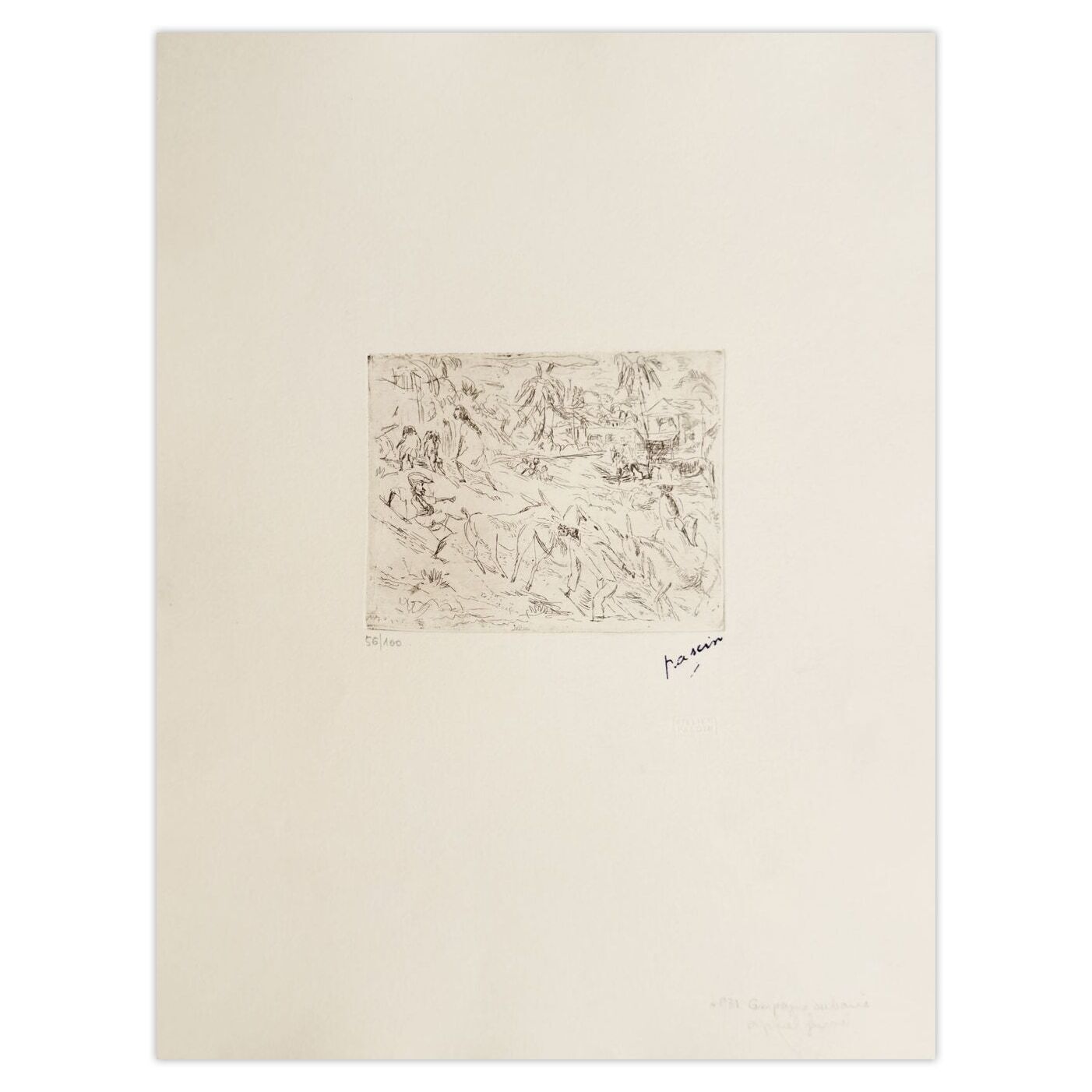 Jules Pascin Etching Campagne Cubaine 1980