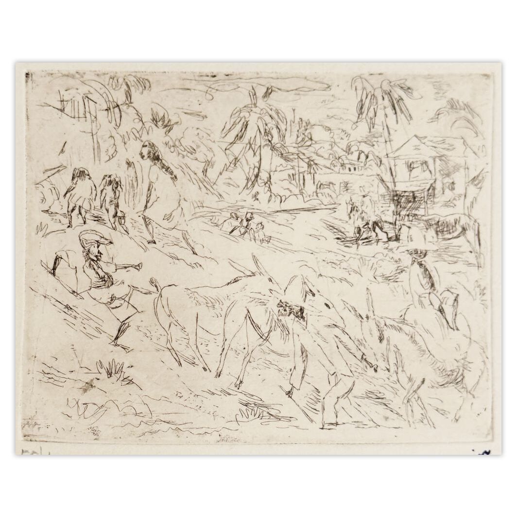 Jules Pascin Etching Campagne Cubaine 1980 photo for sale