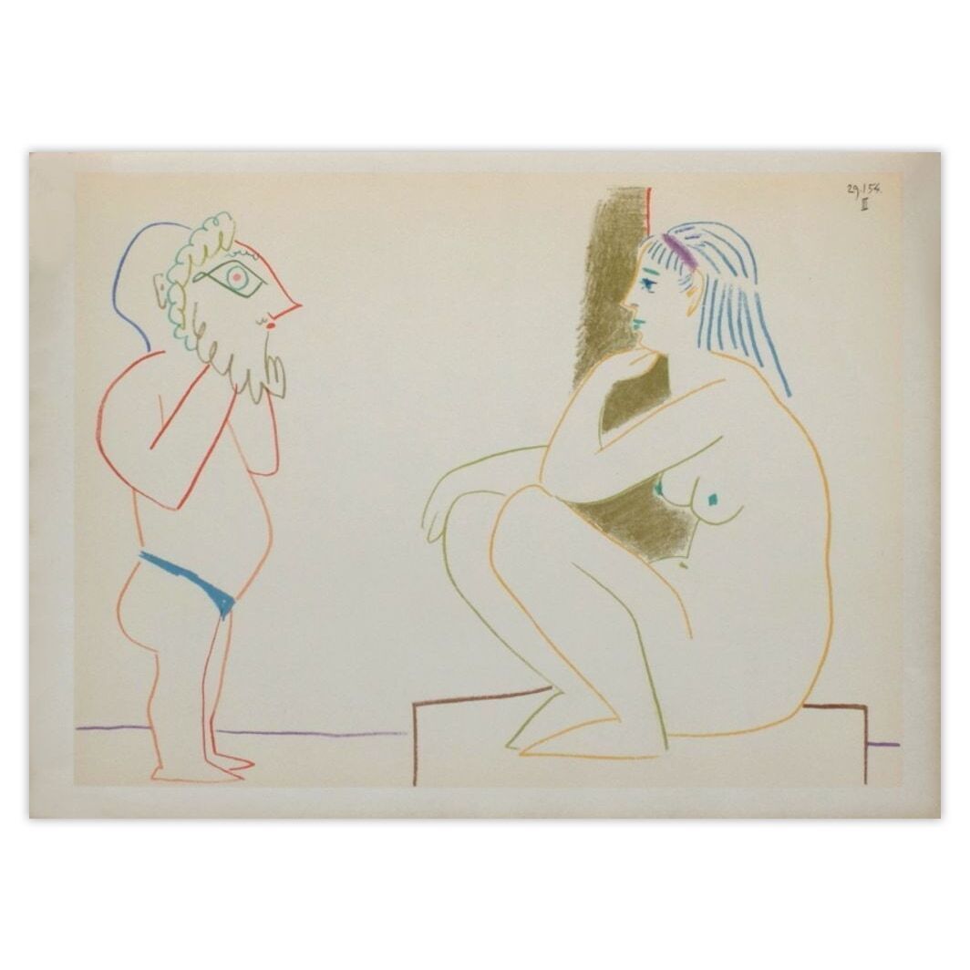 Pablo Picasso Lithograph Comédie Humaine : 29.1.54. III