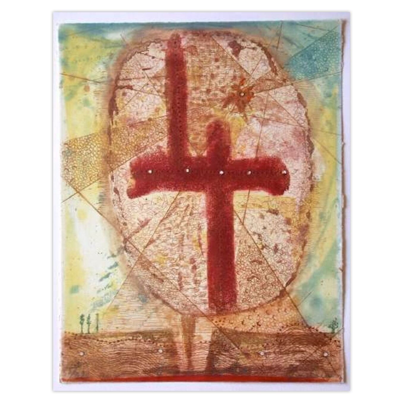 René Carcan Signed Etching Tryptique (Portfolio Of 3 Etchings) 1992 photo for sale