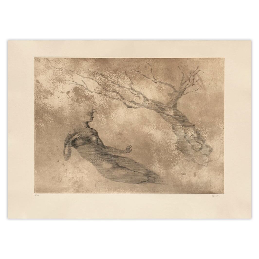 Ferdinand Springer Signed Etching Femme à L'arbre 1973