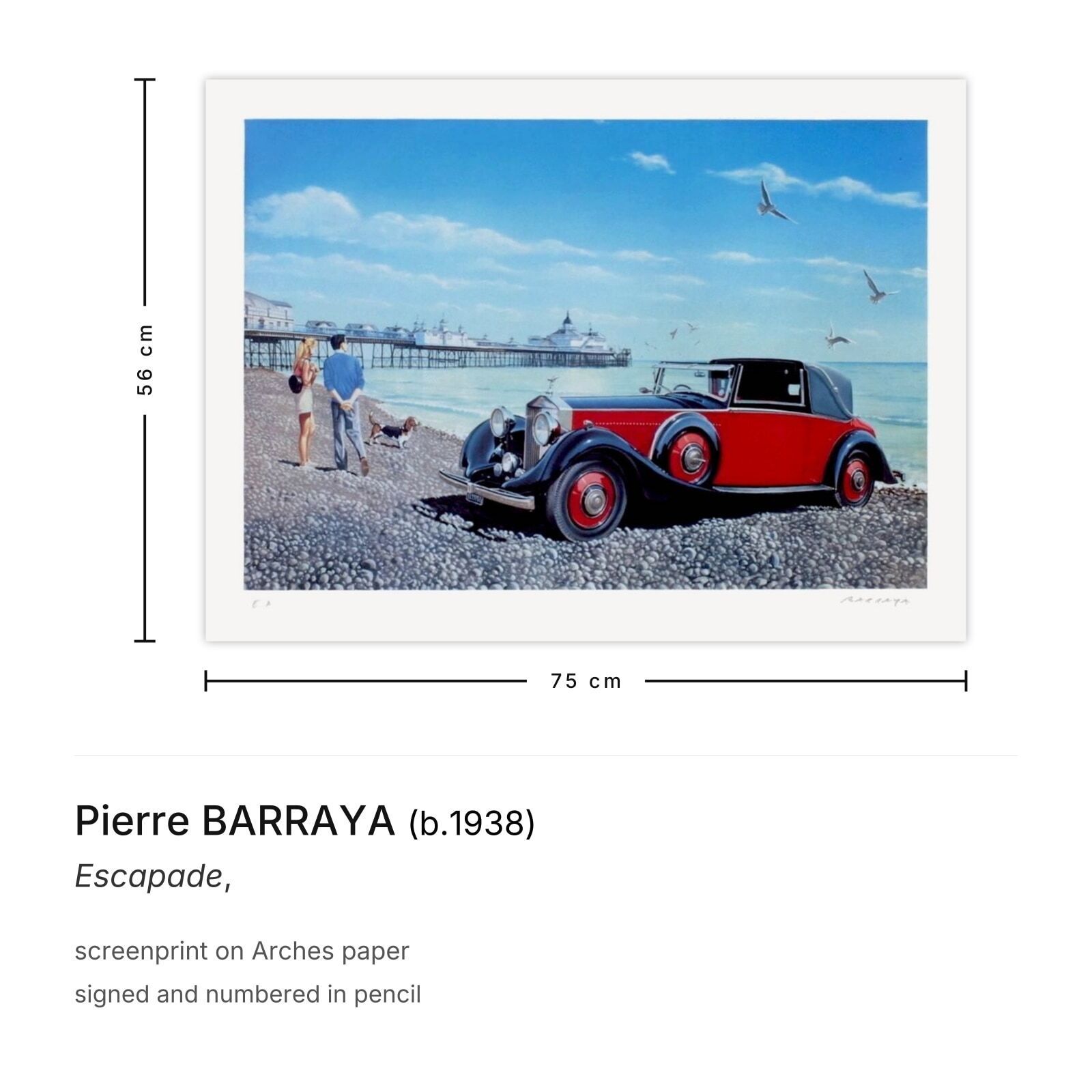 Pierre Barraya Gesigneerde Zeefdruk Escapade photo furniture