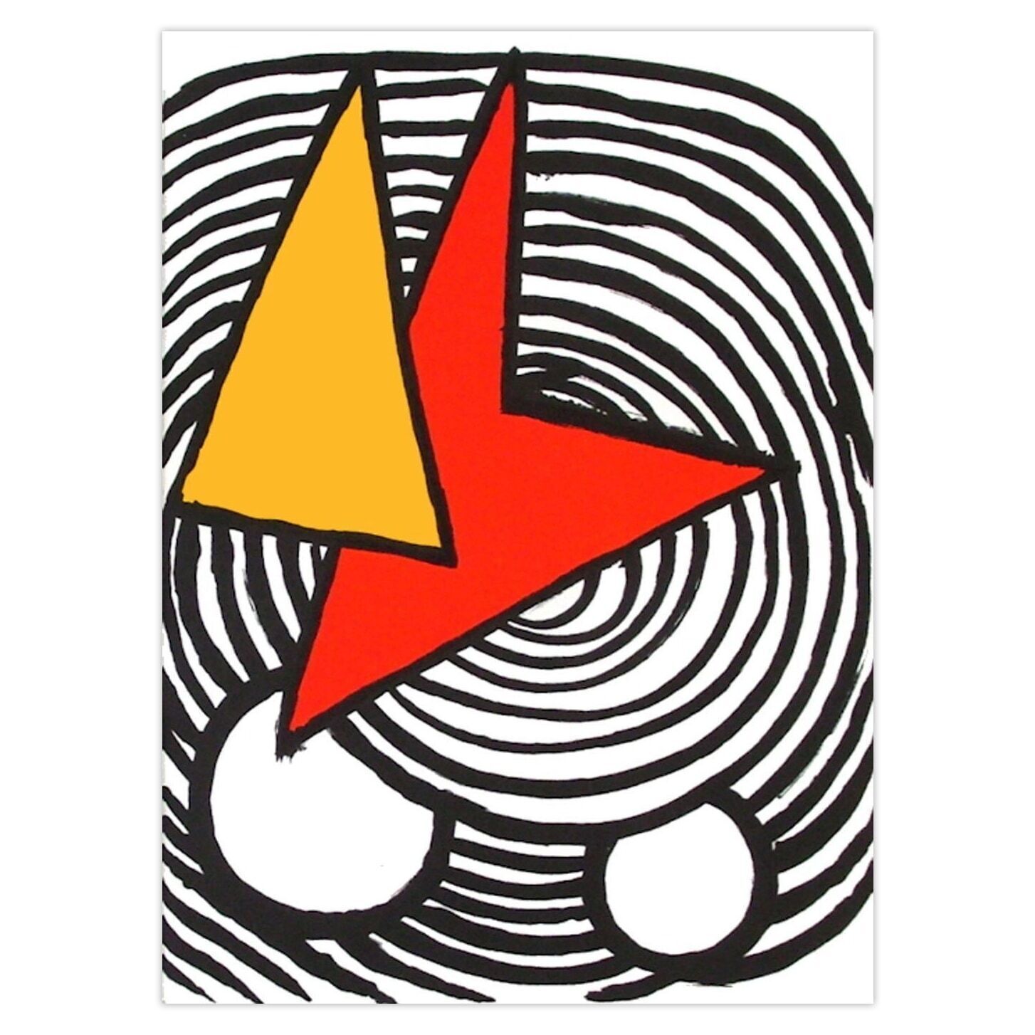 Alexandre Calder Lithograph Dlm201 Triangle Et Quadrilatère 1973