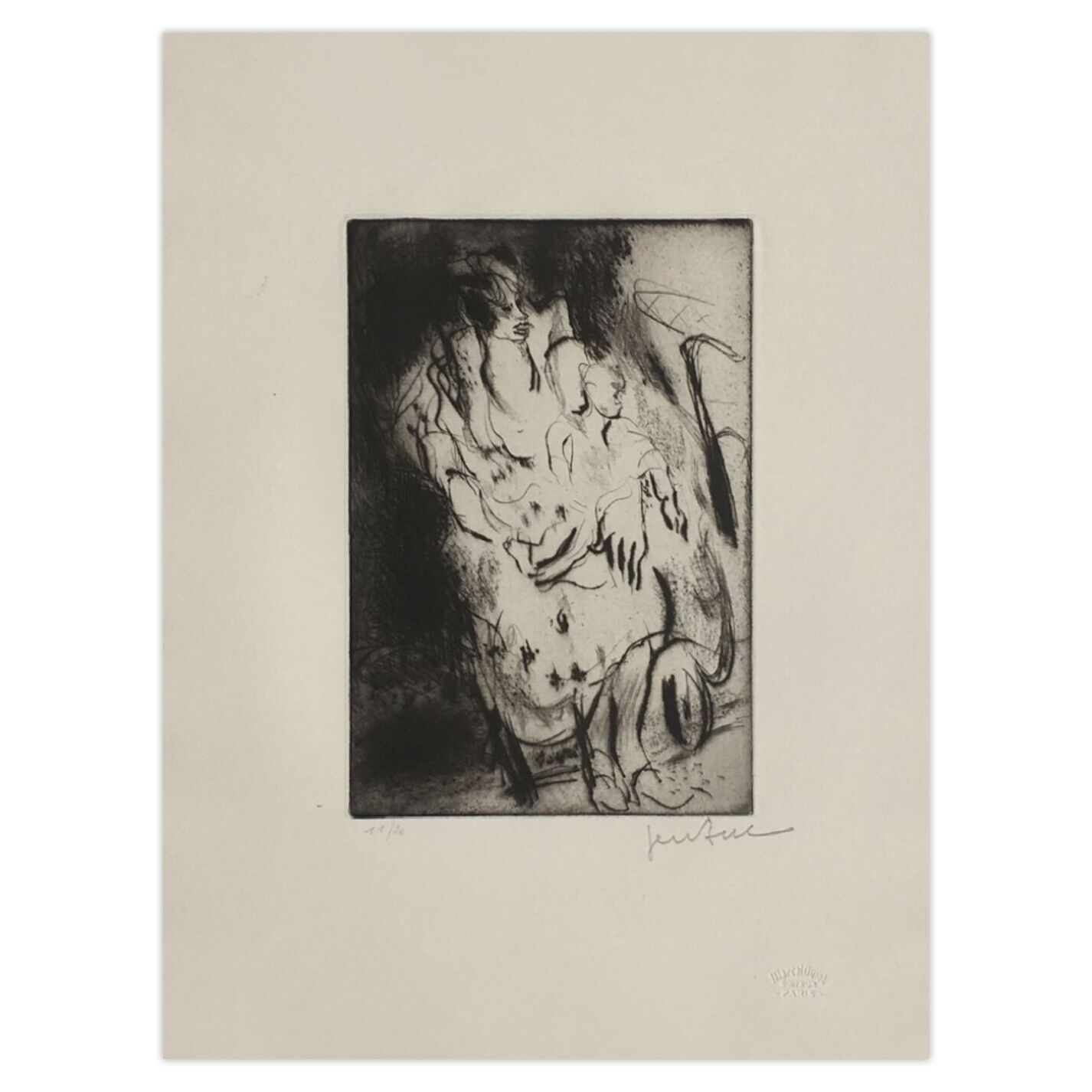 Gen Paul Signed Etching Maternité 1925
