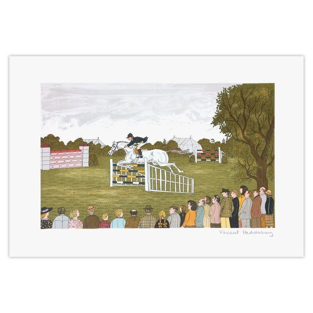 Vincent Haddelsey Signed Lithograph Des Chevaux Et Des Hommes : Le Concours Hippique 1985