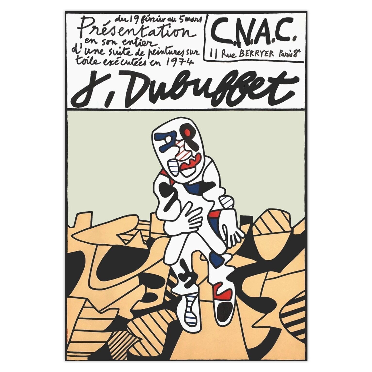 Jean Dubuffet Poster Expo 74 Cnac