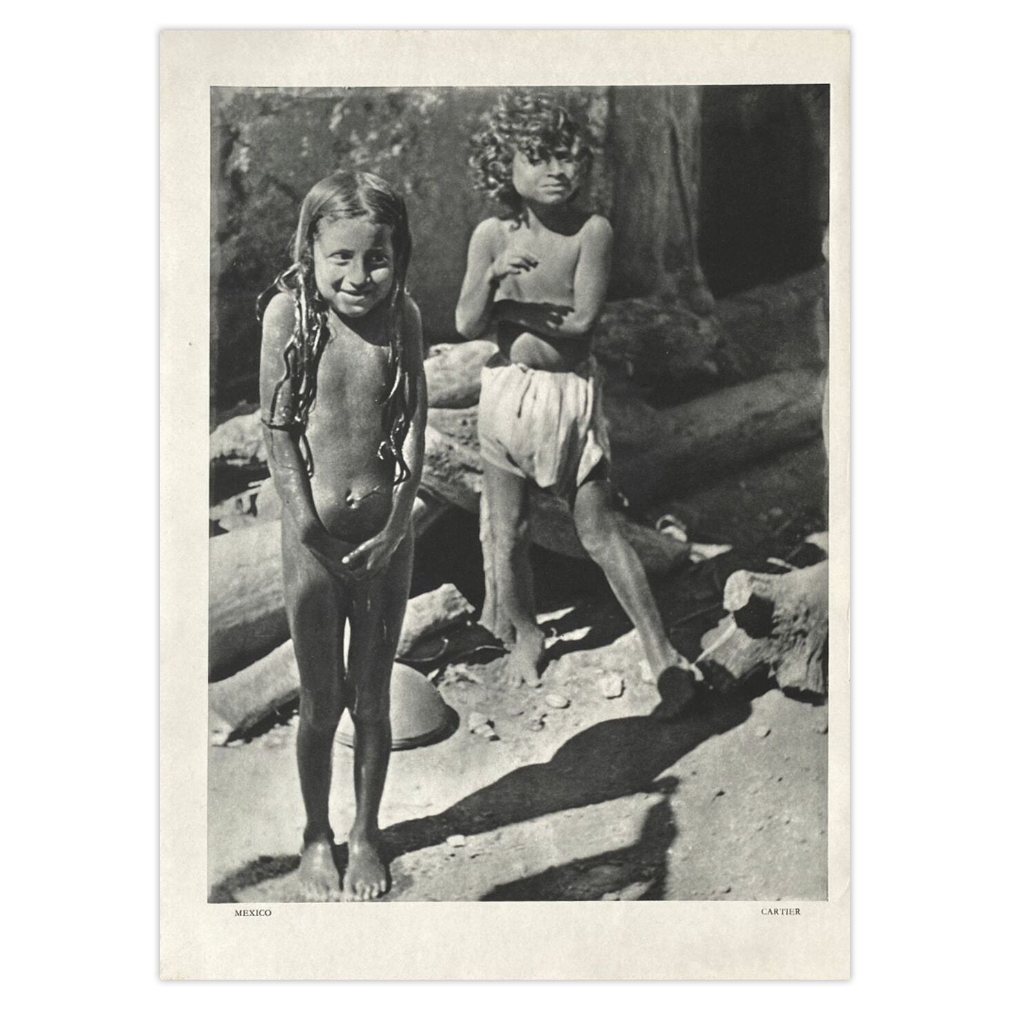 Revue Verve Photogravure Kids Of Mexico By Henri Cartier Bresson (1934) 1937