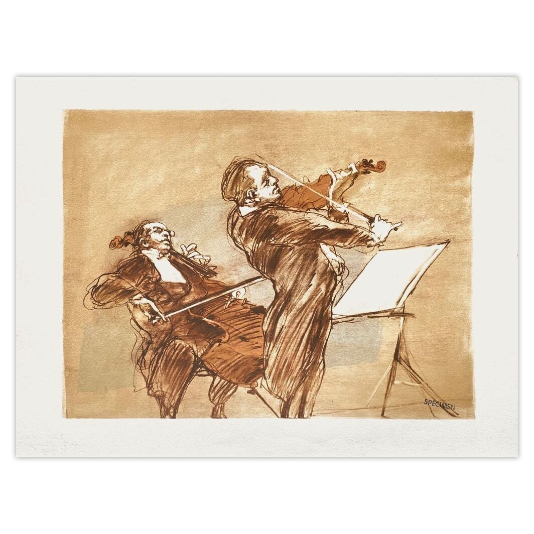 Claude Weisbuch Lithografie L'altiste 1990