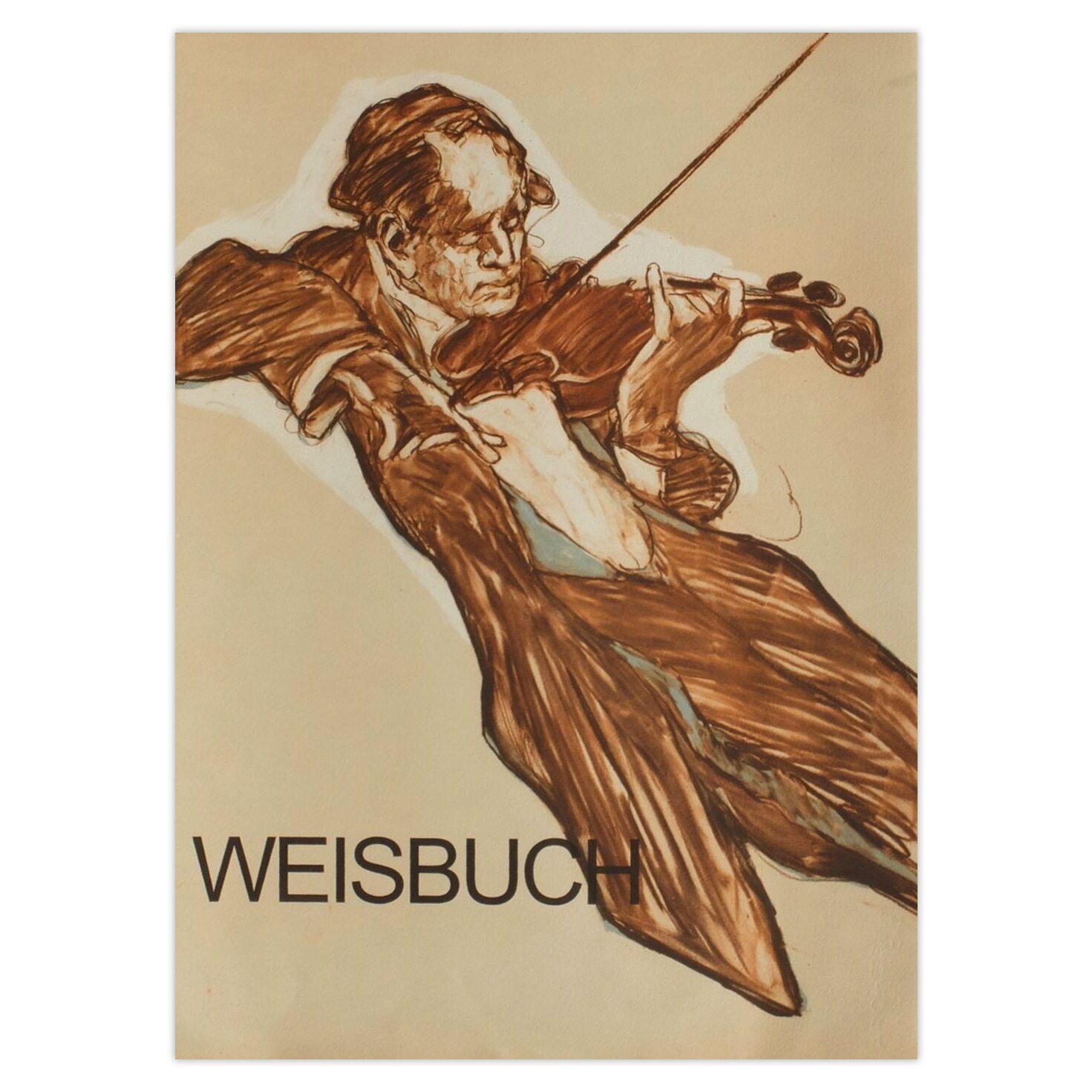 Claude Weisbuch Poster Le Violoniste 1985