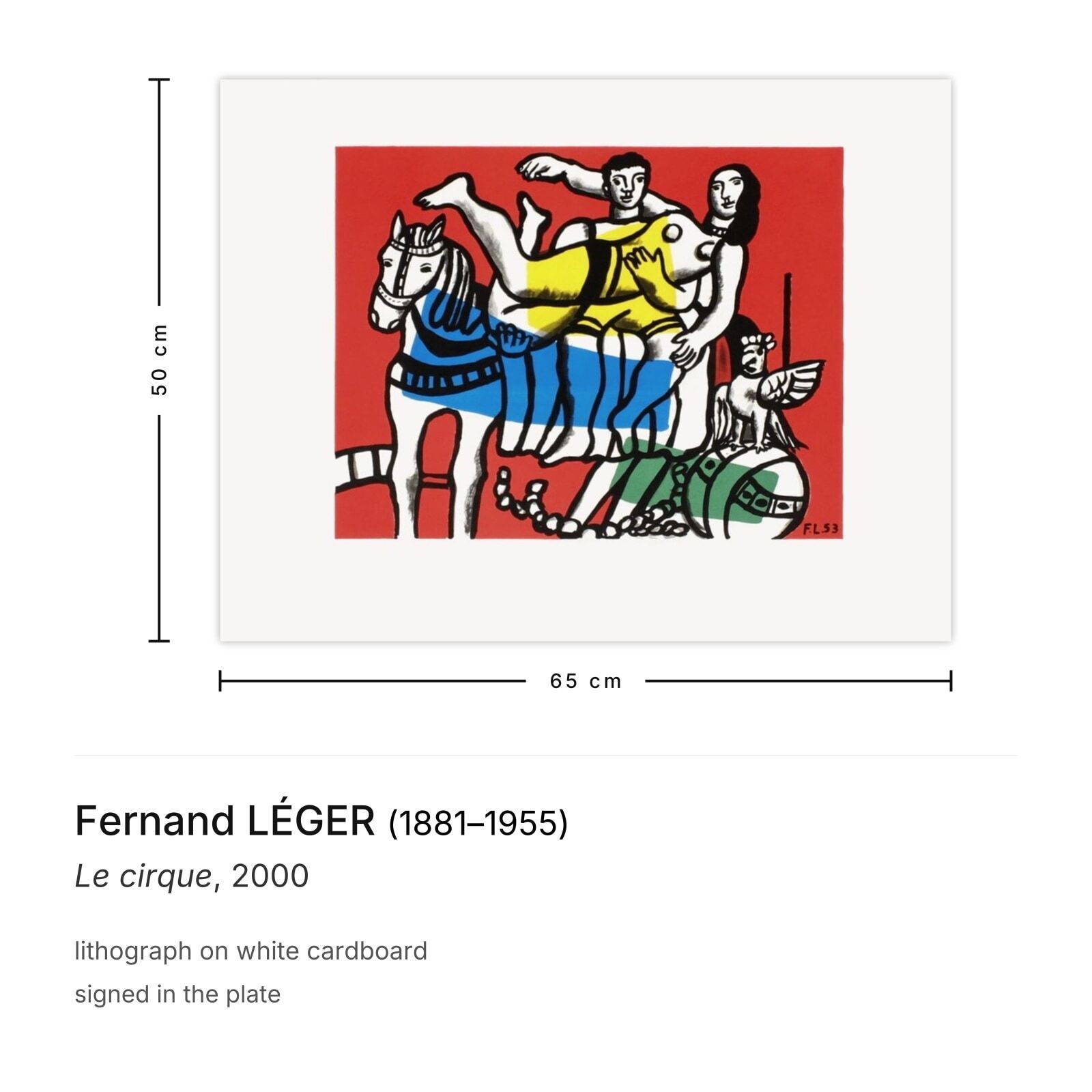 Fernand Léger Lithografie Le Cirque 2000 photo furniture