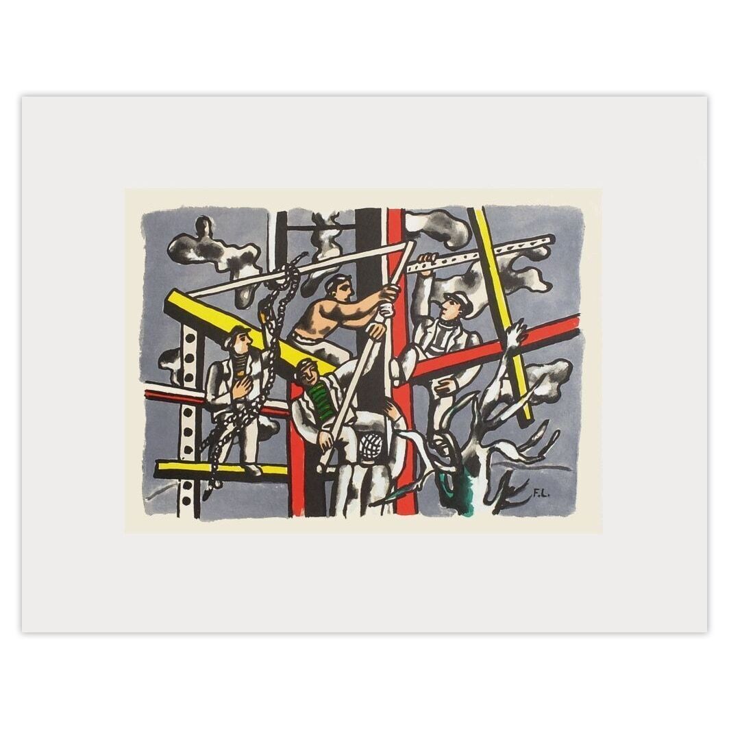 Fernand Léger Lithografie Les Constructeurs 2000