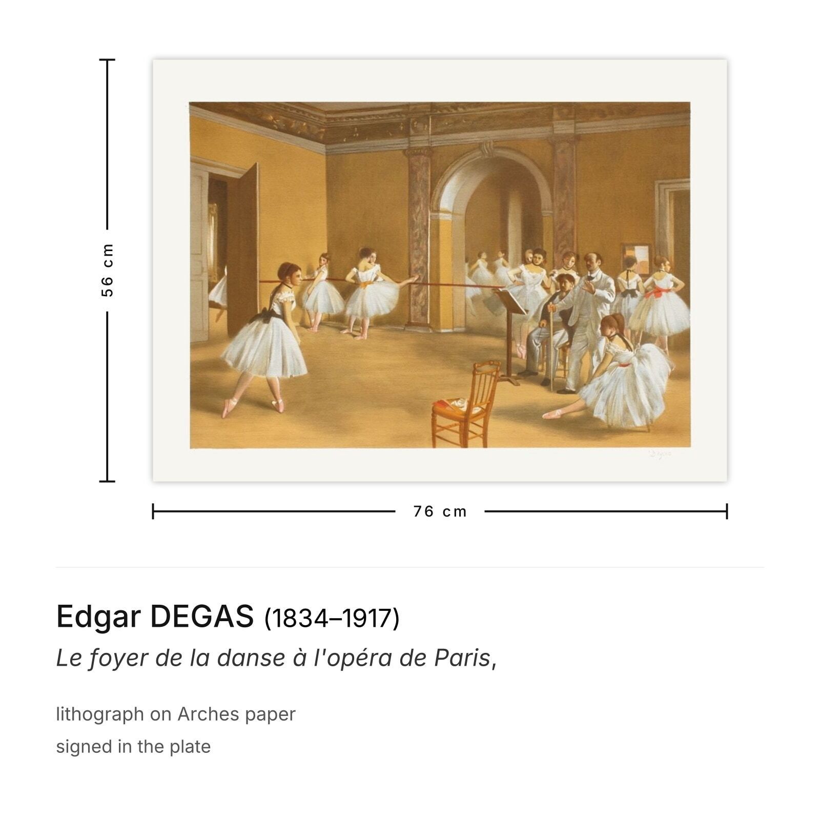 Edgar Degas Lithografie Le Foyer De La Danse à L'opéra De Paris photo furniture