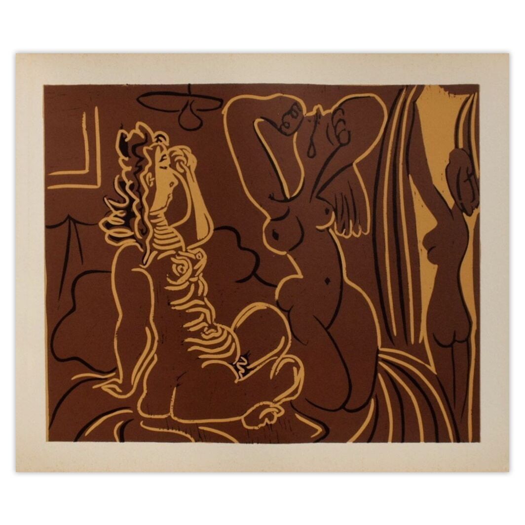 Pablo Picasso Linocut Lc Trois Femmes 1962