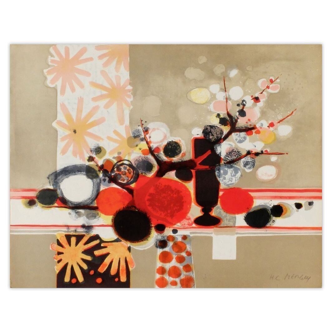 Frédéric Menguy Gesigneerde Lithografie 1973 La Racine I