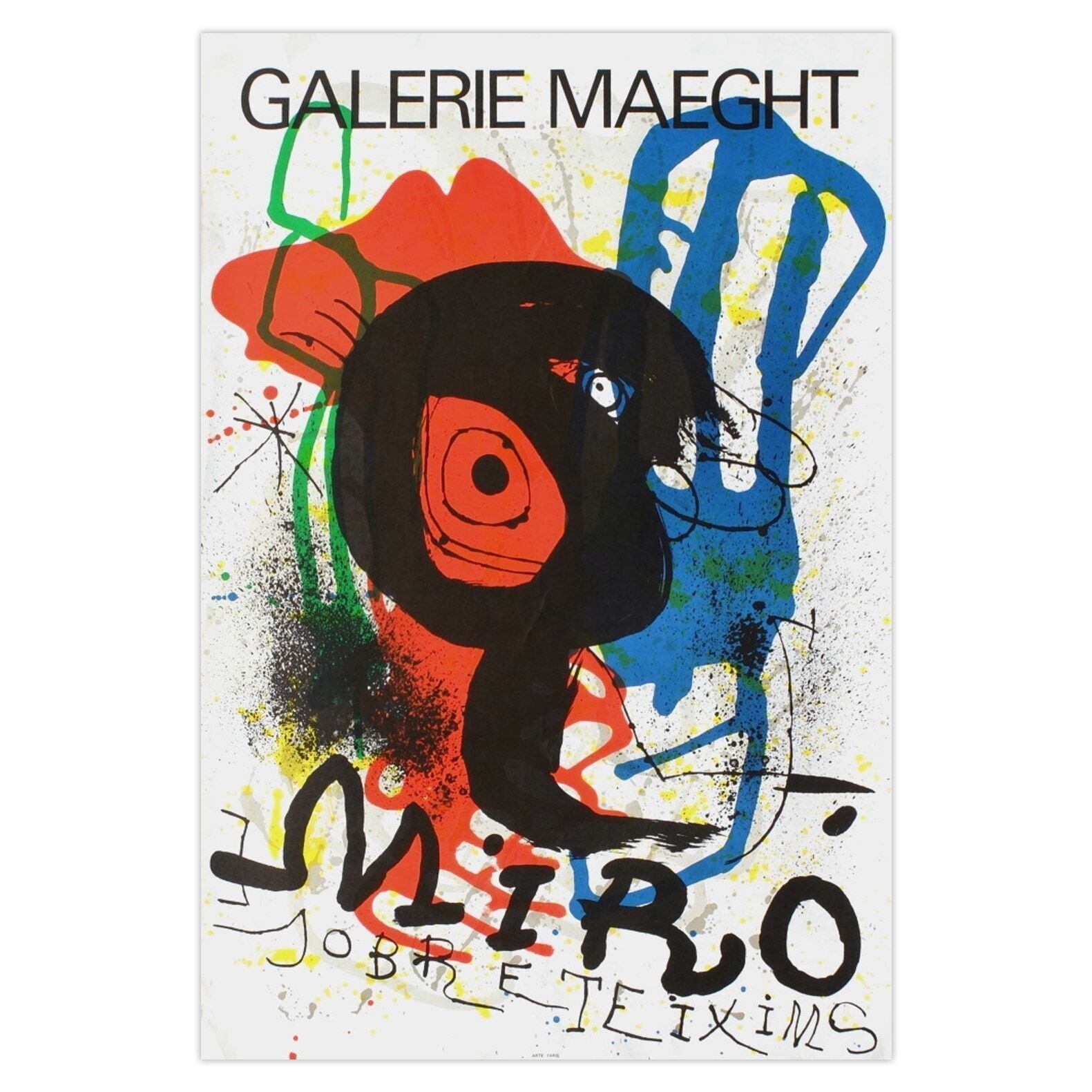 Joan Miro Poster Expo 73   Galerie Maeght Sobreteixims